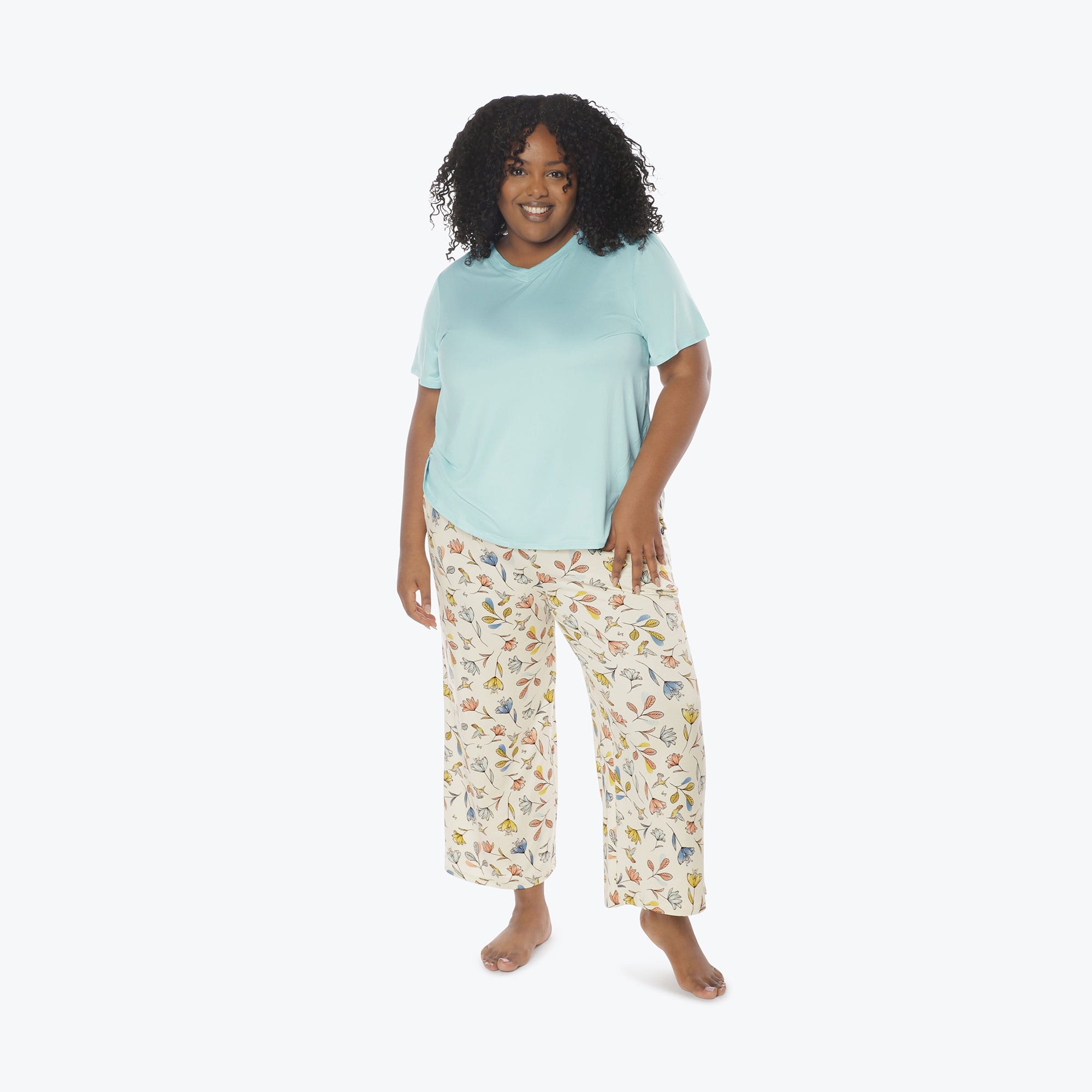 Boomerang Relaxed Tee & Cropped Pants Set
