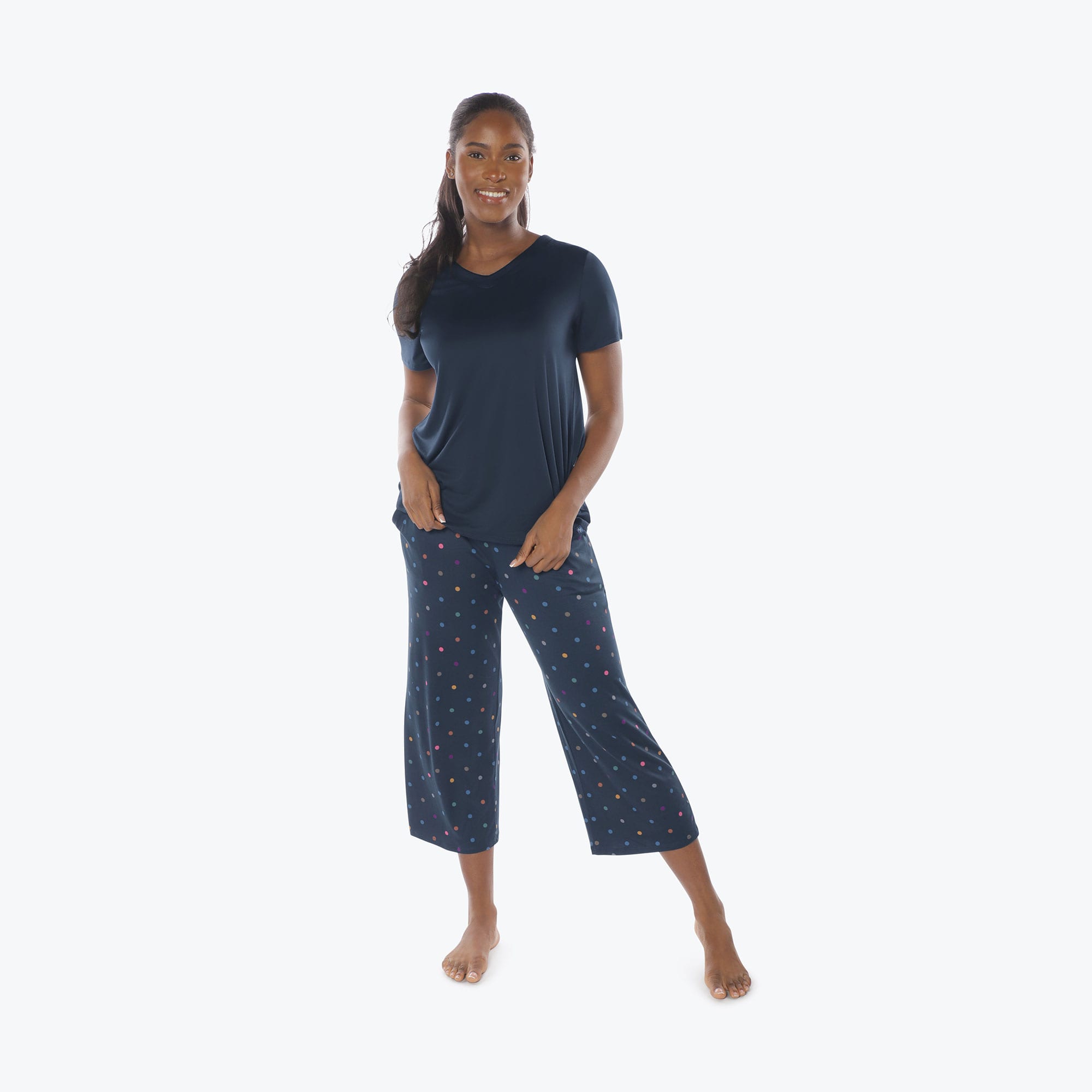 Boomerang Relaxed Tee & Cropped Pants Set