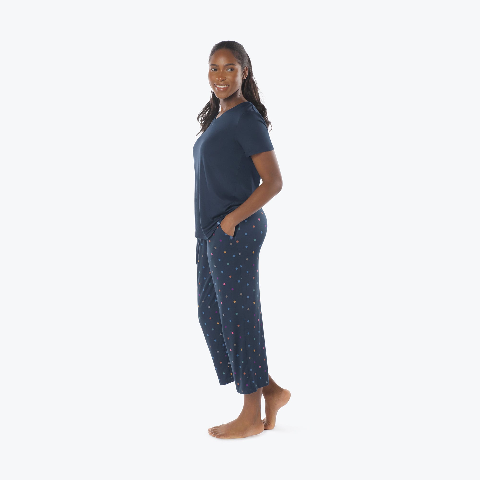 Boomerang Relaxed Tee & Cropped Pants Set
