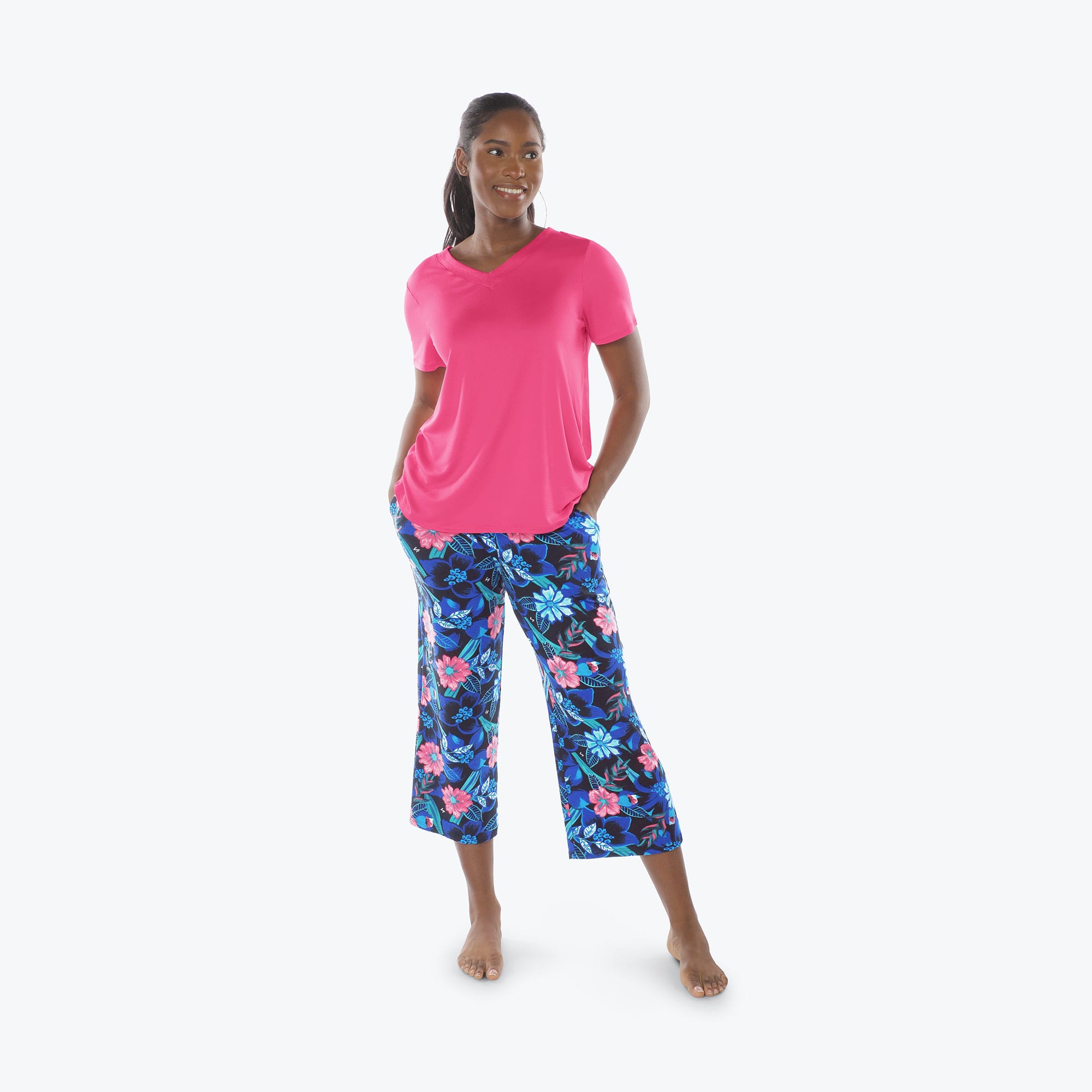 Boomerang Relaxed Tee & Cropped Pants Set