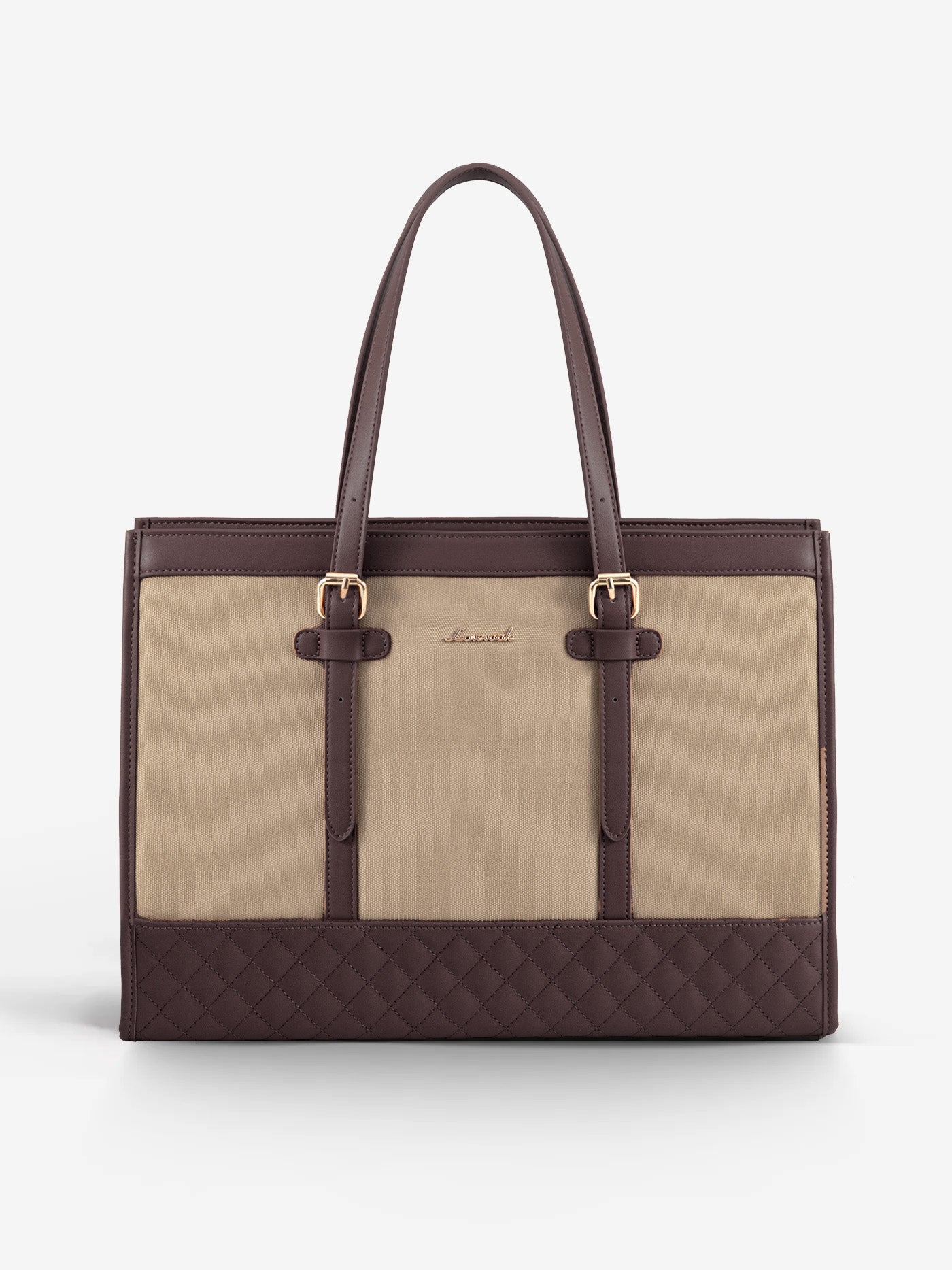 2Pcs Canvas Laptop Tote Bag, 15.6