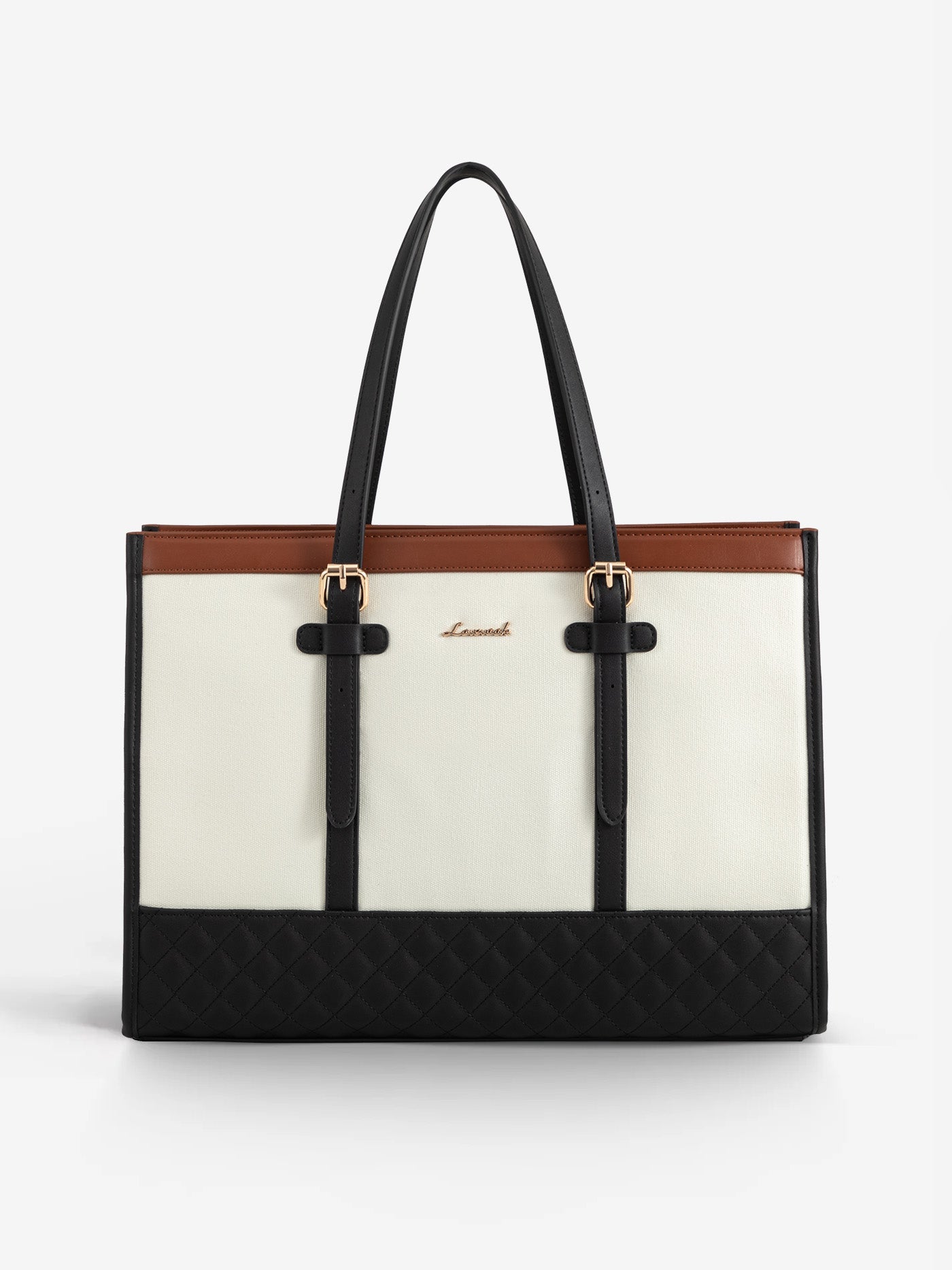 2Pcs Canvas Laptop Tote Bag, 15.6