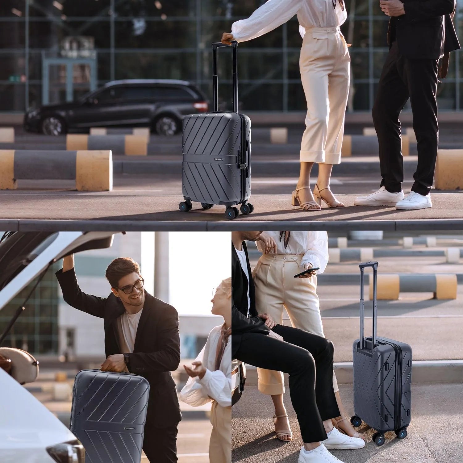 Daren 16-20 Inch Lightweight Hardside Carry-On Suitcase