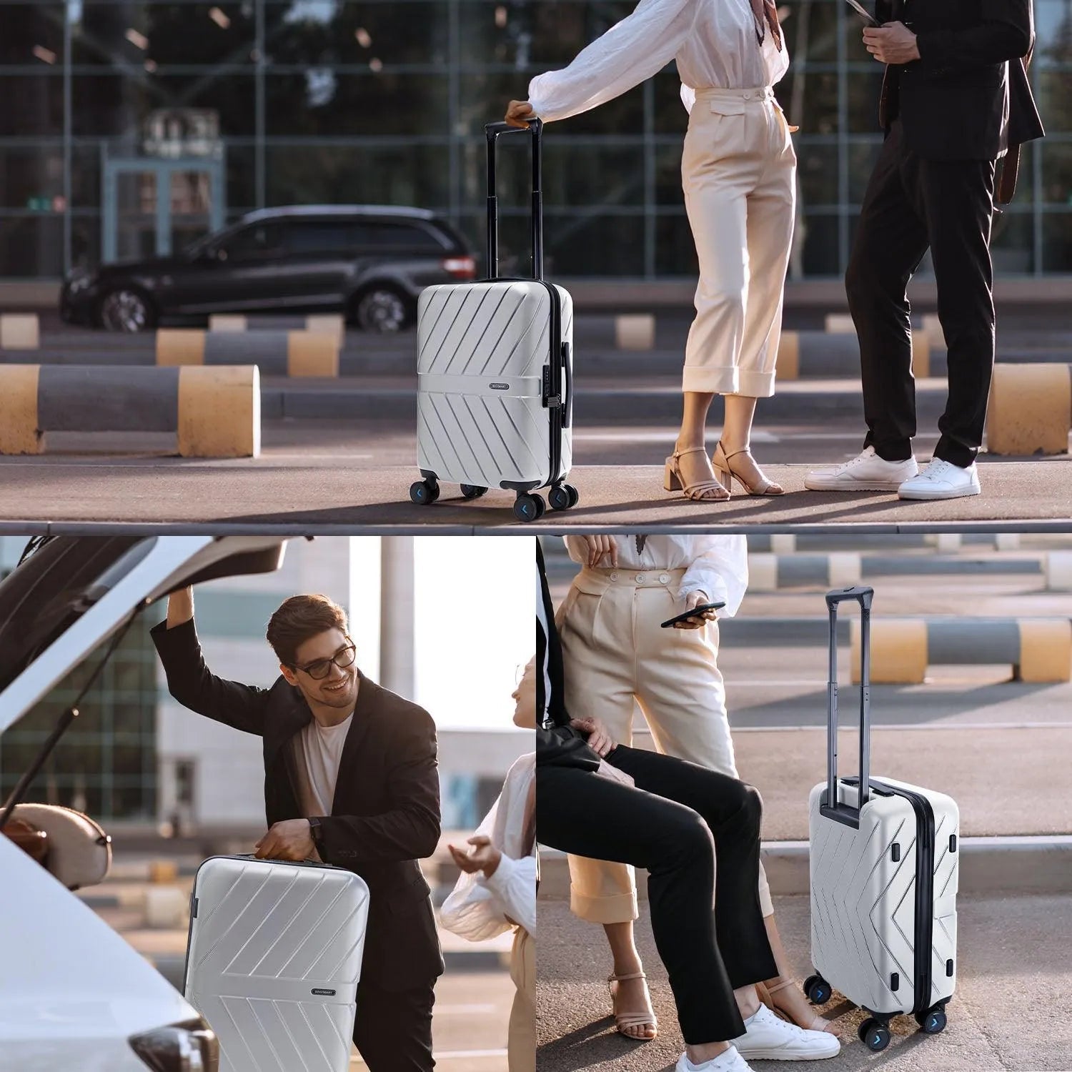 Daren 16-20 Inch Lightweight Hardside Carry-On Suitcase