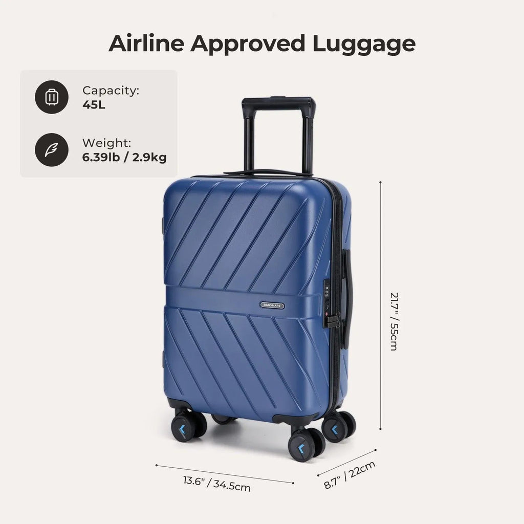 Daren 16-20 Inch Lightweight Hardside Carry-On Suitcase