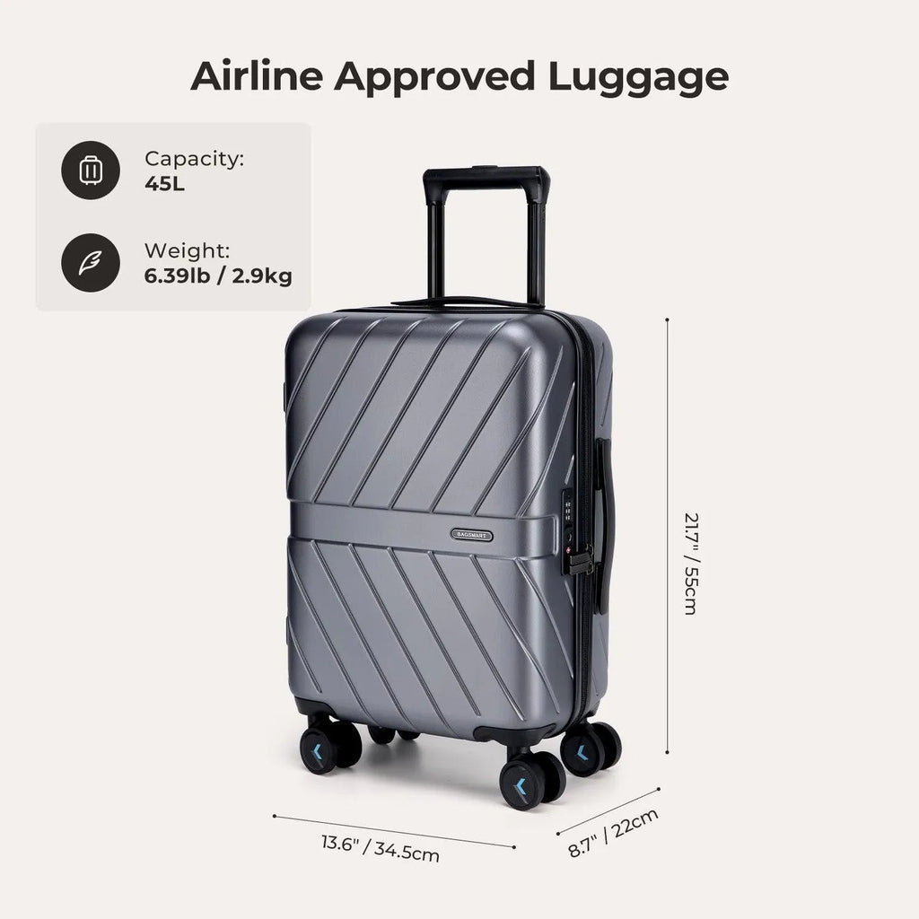 Daren 16-20 Inch Lightweight Hardside Carry-On Suitcase