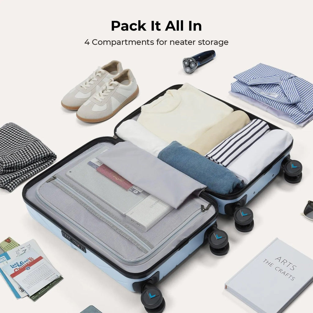 Daren 16-20 Inch Lightweight Hardside Carry-On Suitcase