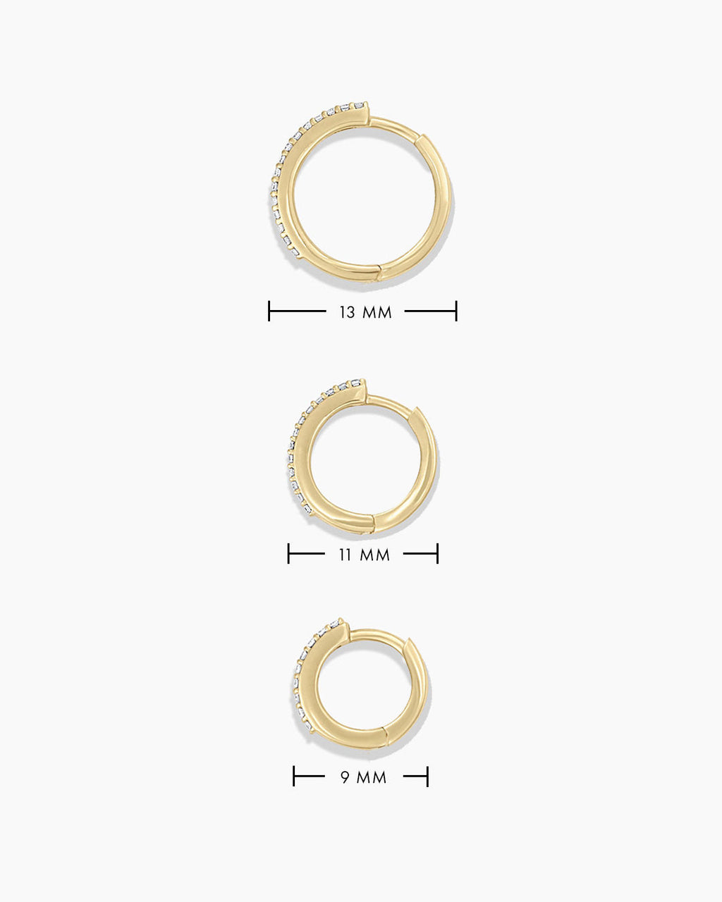 Diamond Double Down Single Huggie