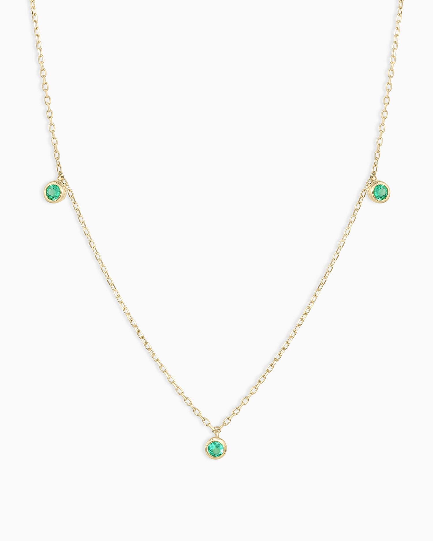 Classic Emerald Trio Necklace