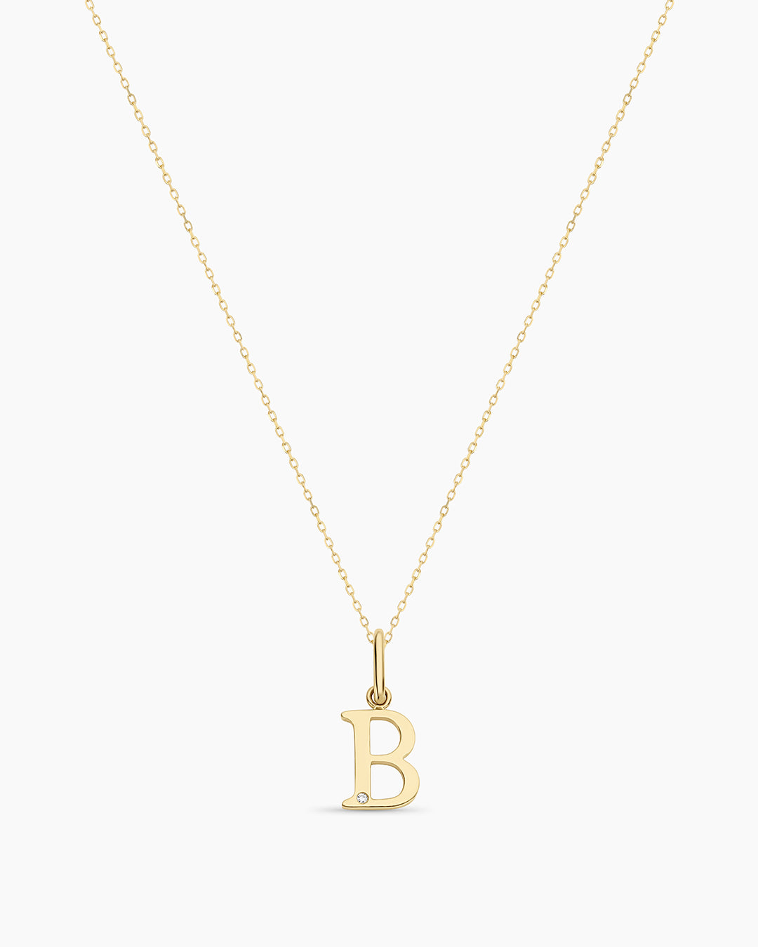 Diamond Vintage Alphabet Charm Necklace
