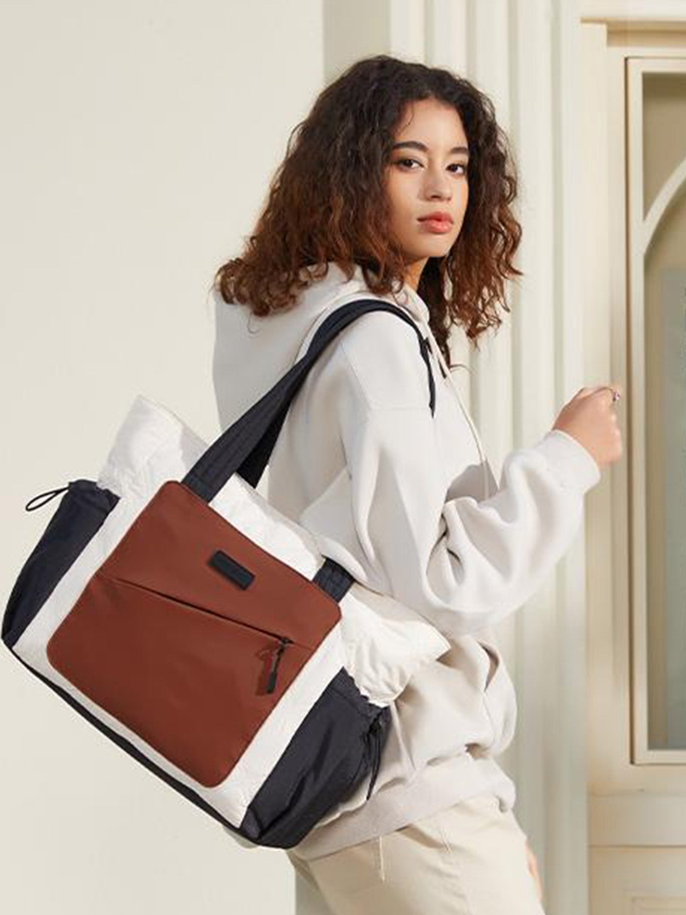 2Pcs Quilted Puffer Tote Bag, 15.6 17.3