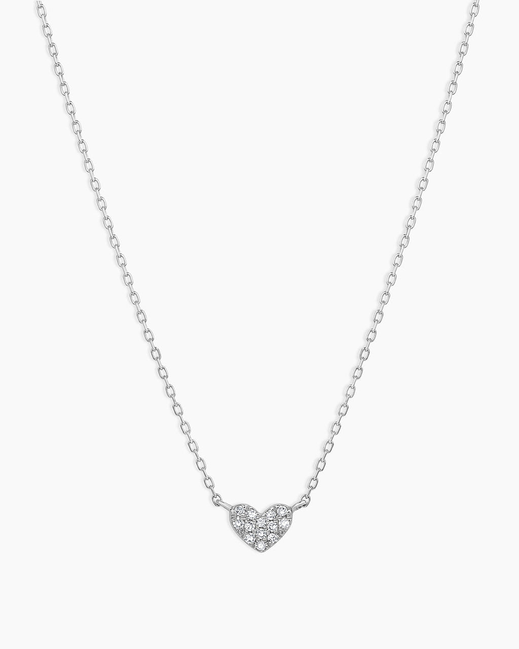 Diamond Pavé Mini Heart Necklace