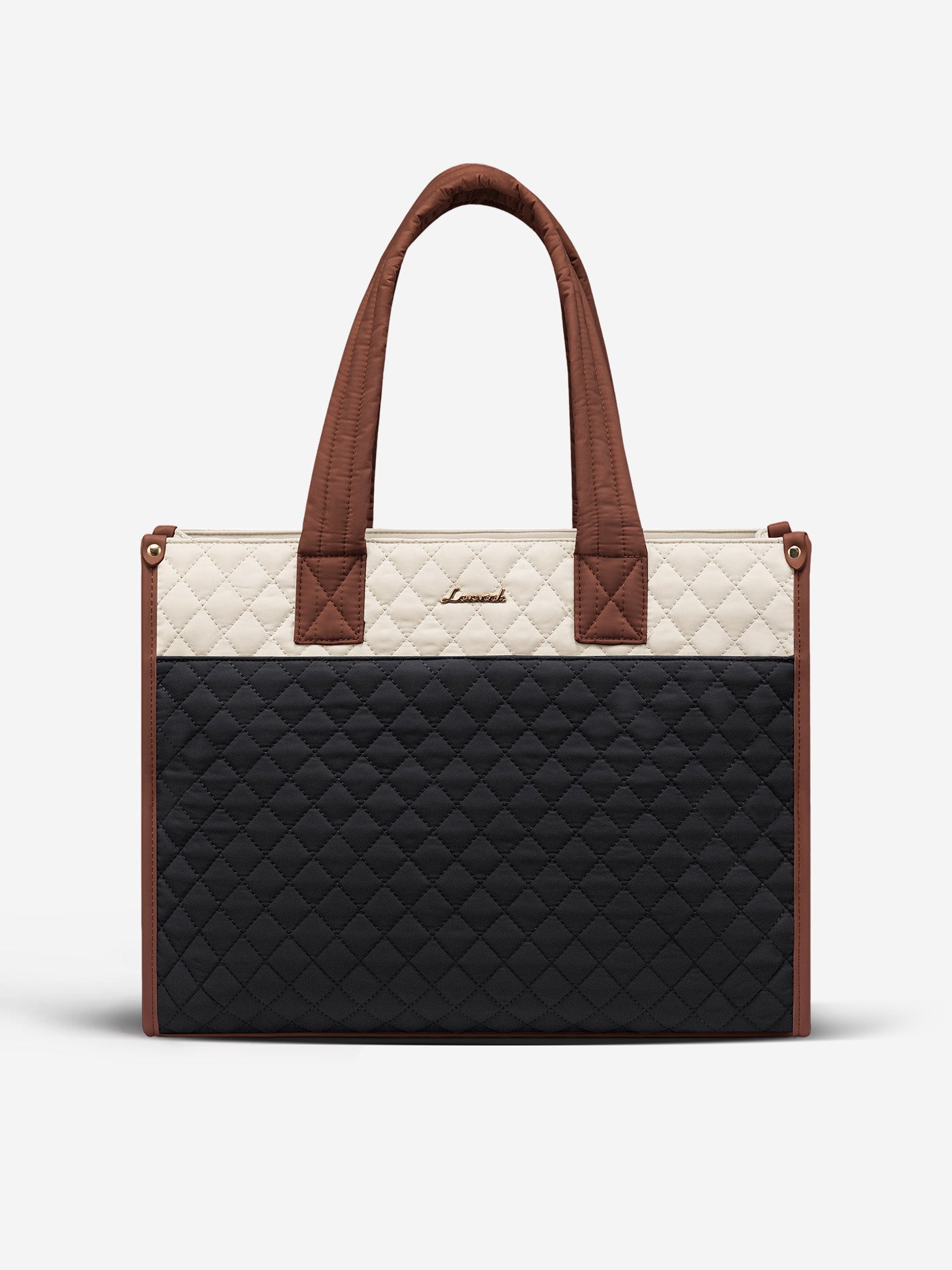 2Pcs Quilted Work Tote Bag, 15.6 17.3