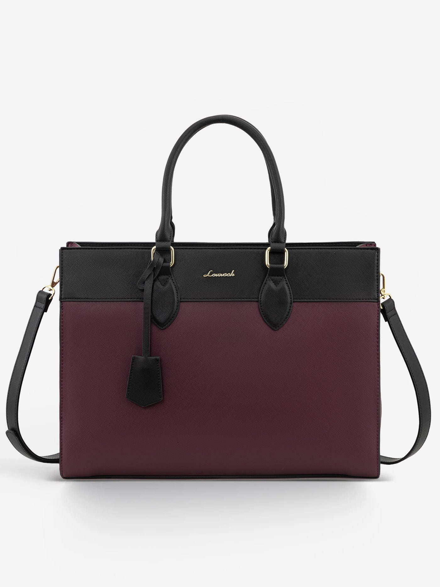 2Pcs Leather Computer Bag, 15.6 17.3