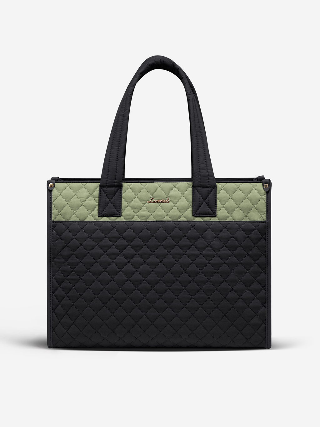 2Pcs Quilted Work Tote Bag, 15.6 17.3