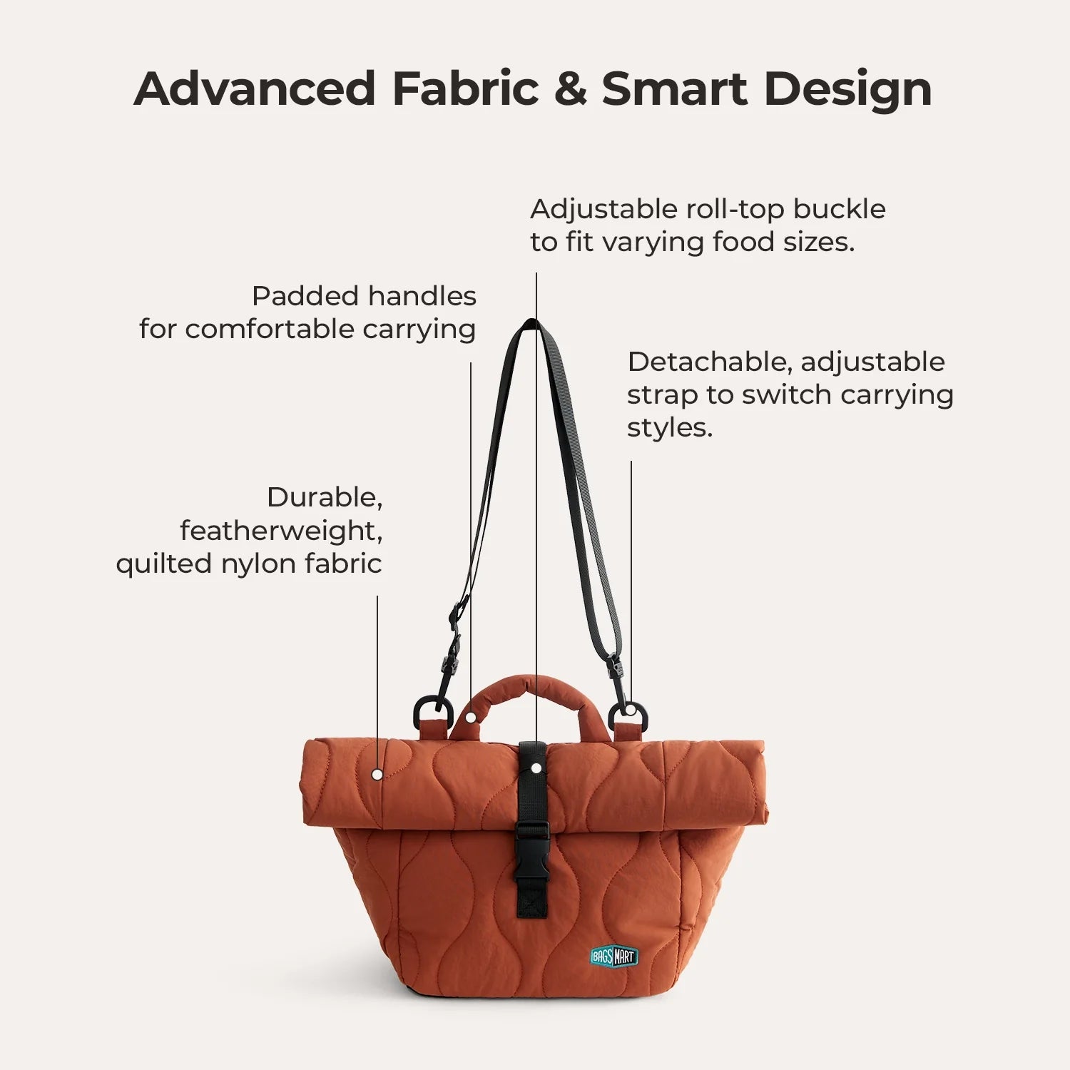 (FREE GIFT) Paz Roll Top Lunch Bag