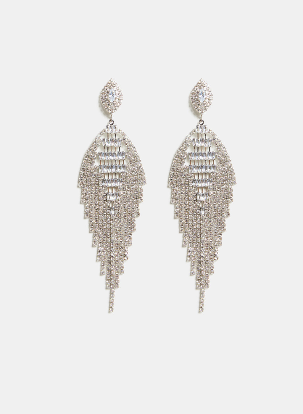 Cubic Zirconia Chandelier Earrings