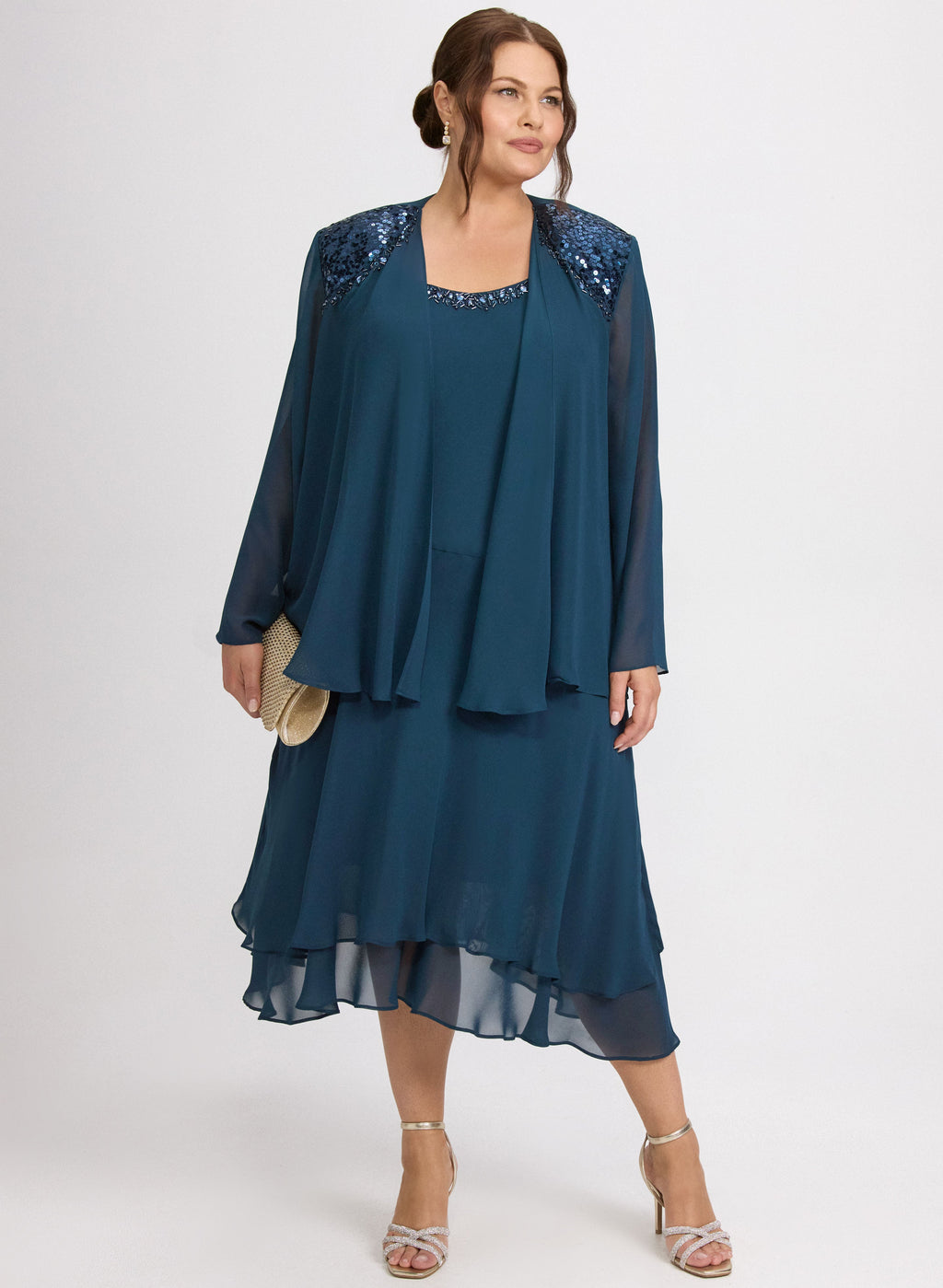 Beaded Dress & Jacket Set