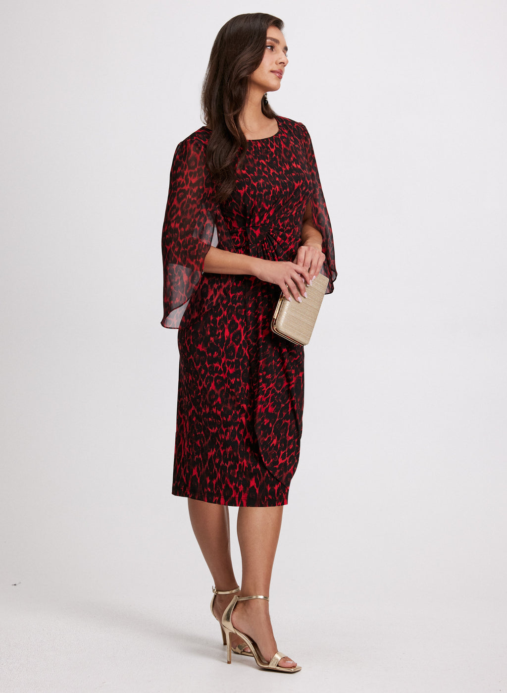 Cheetah Print Chiffon Dress