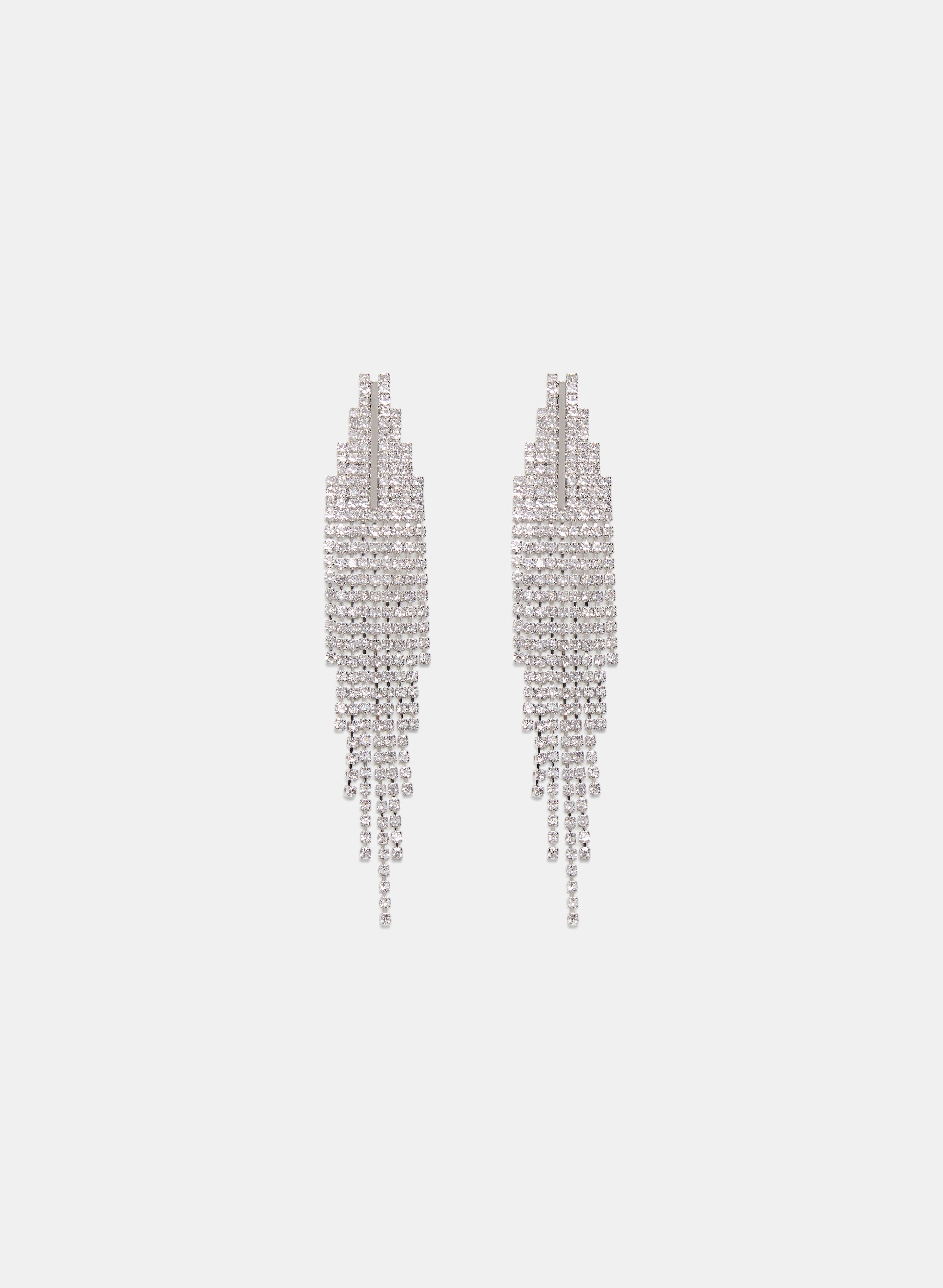 Cubic Zirconia Chandelier Earrings