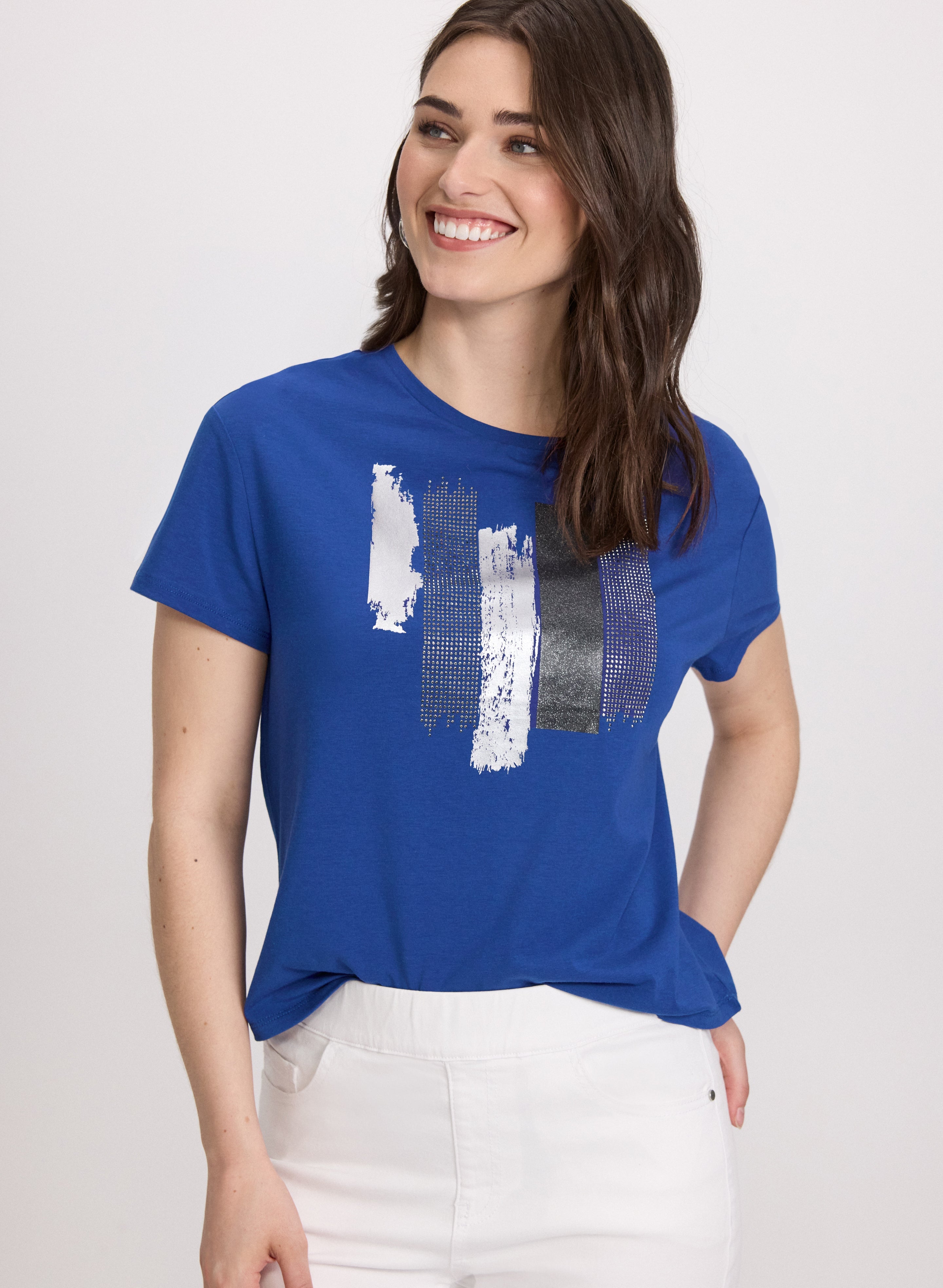 Brushstroke Print T-Shirt