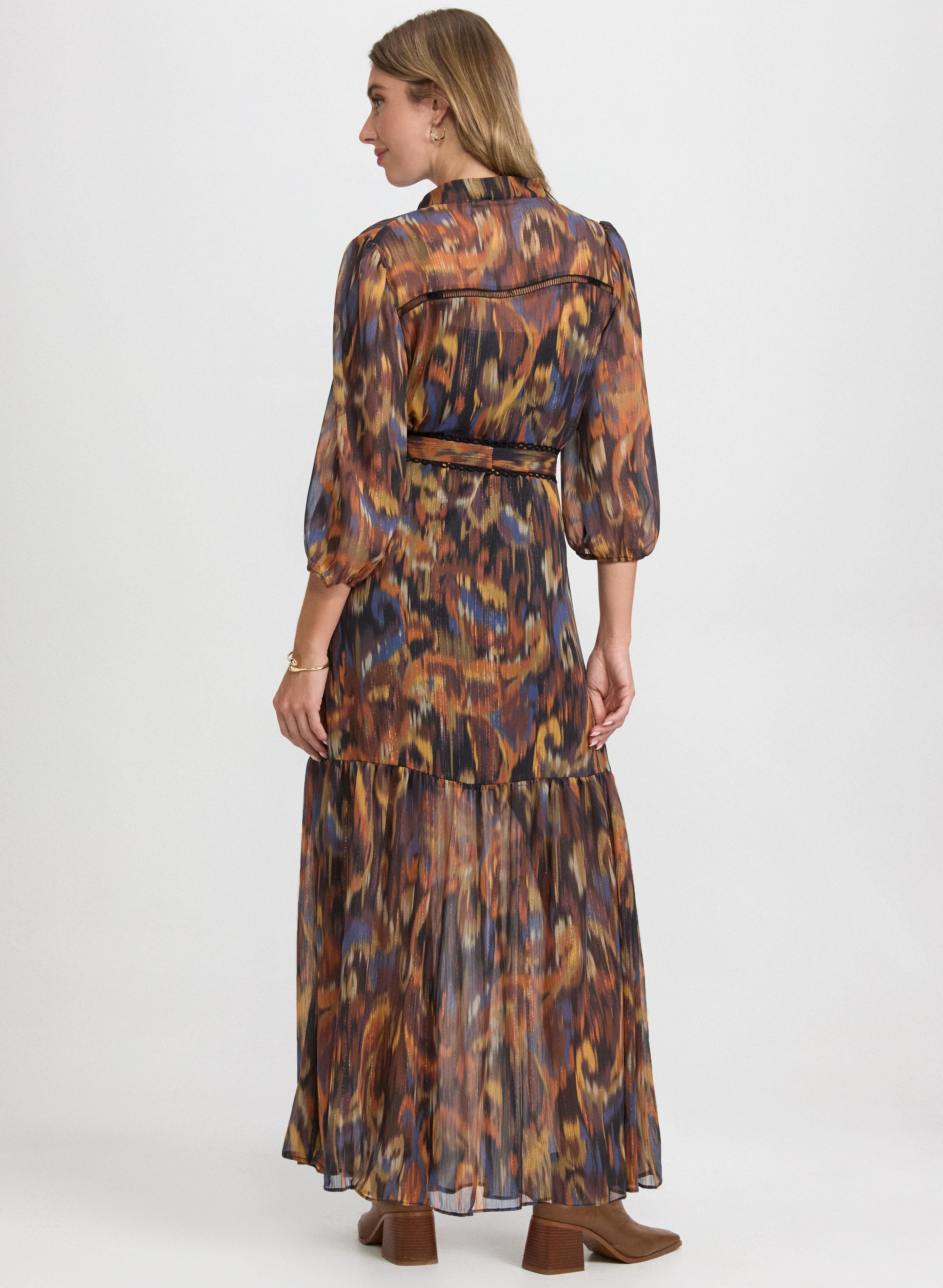 Abstract Chiffon Dress