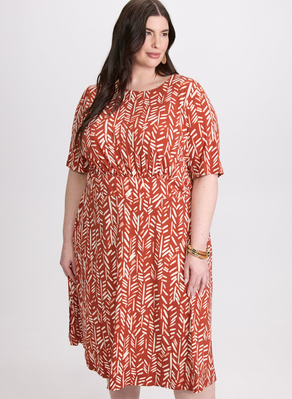 Abstract Print Dress