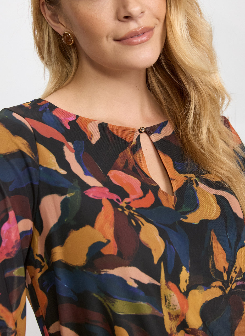 Abstract Floral Blouse