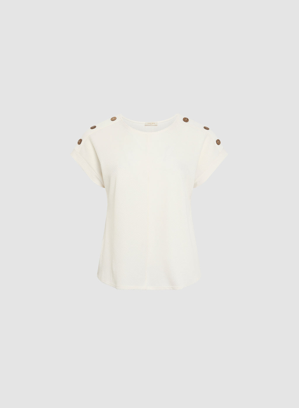 Button Detail Cap-Sleeve Top
