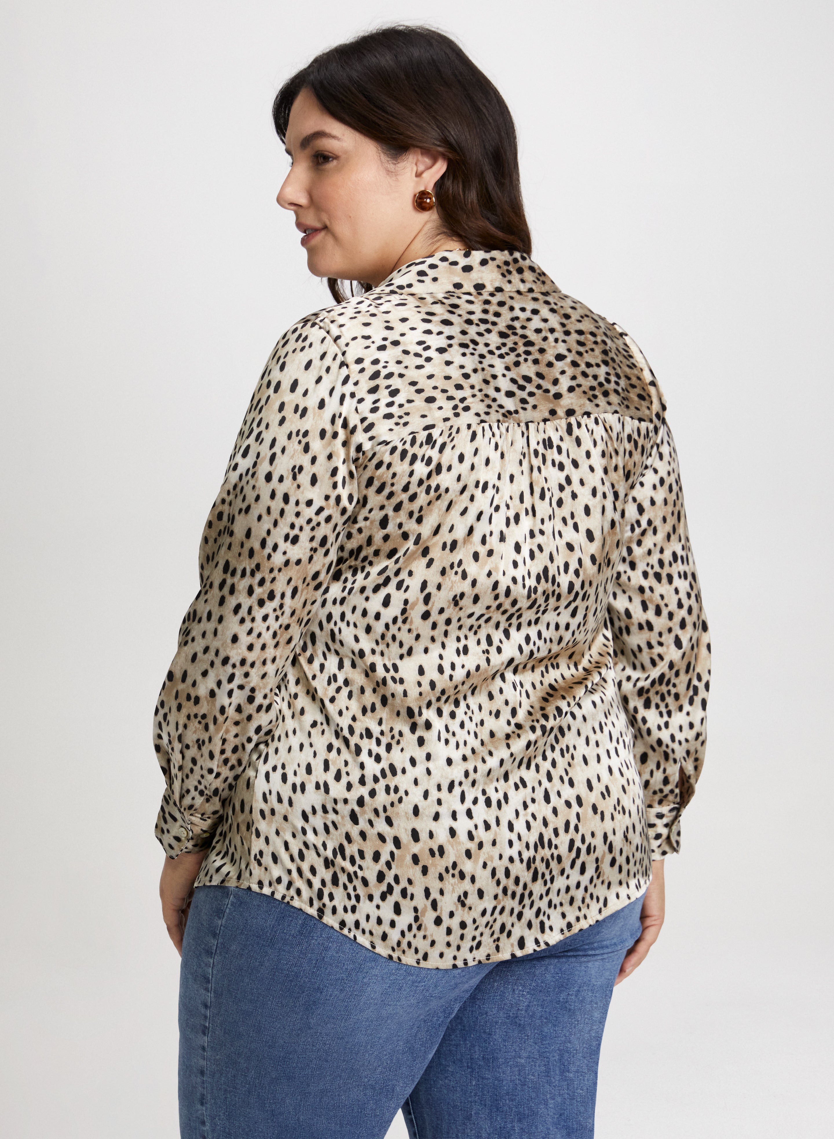 Animal Print Satin Shirt