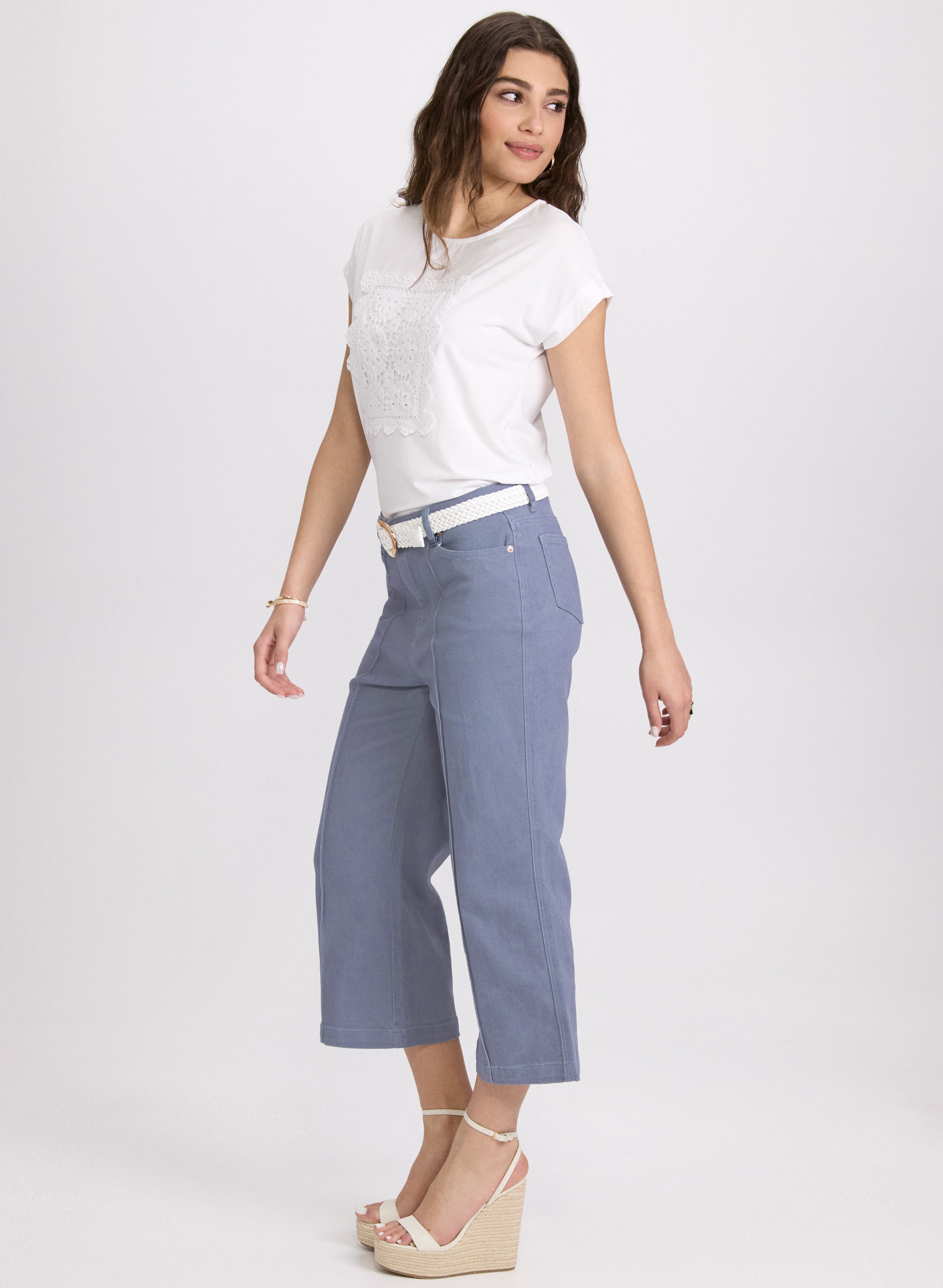 Cropped Flare-Leg Jeans