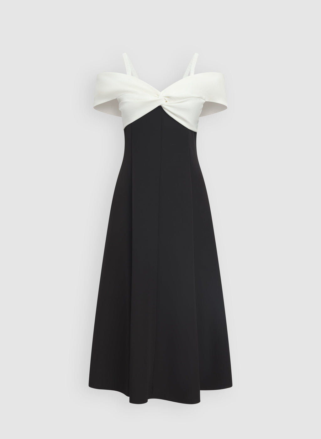 Colour Block Cold-Shoulder Dress