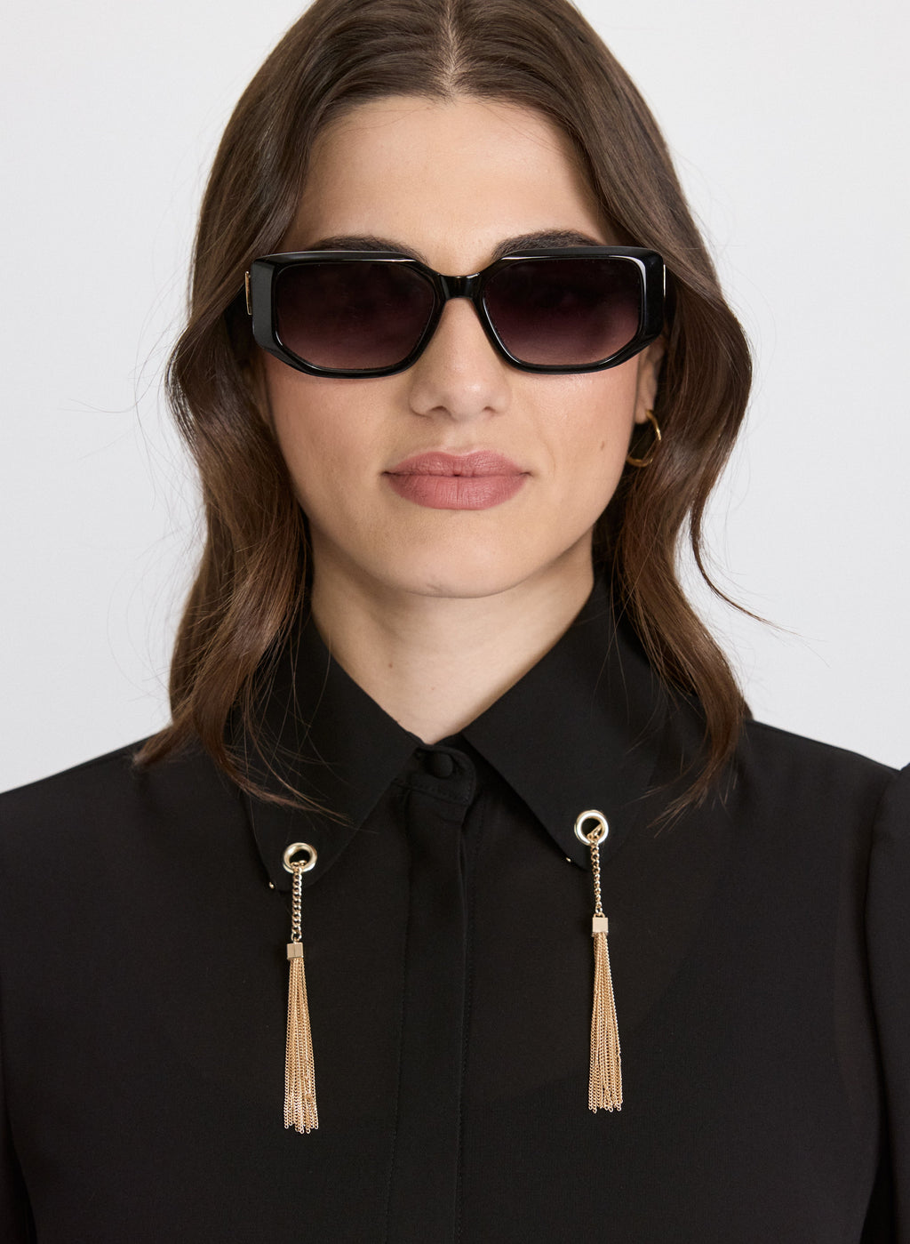 Chain Tassel Detail Blouse