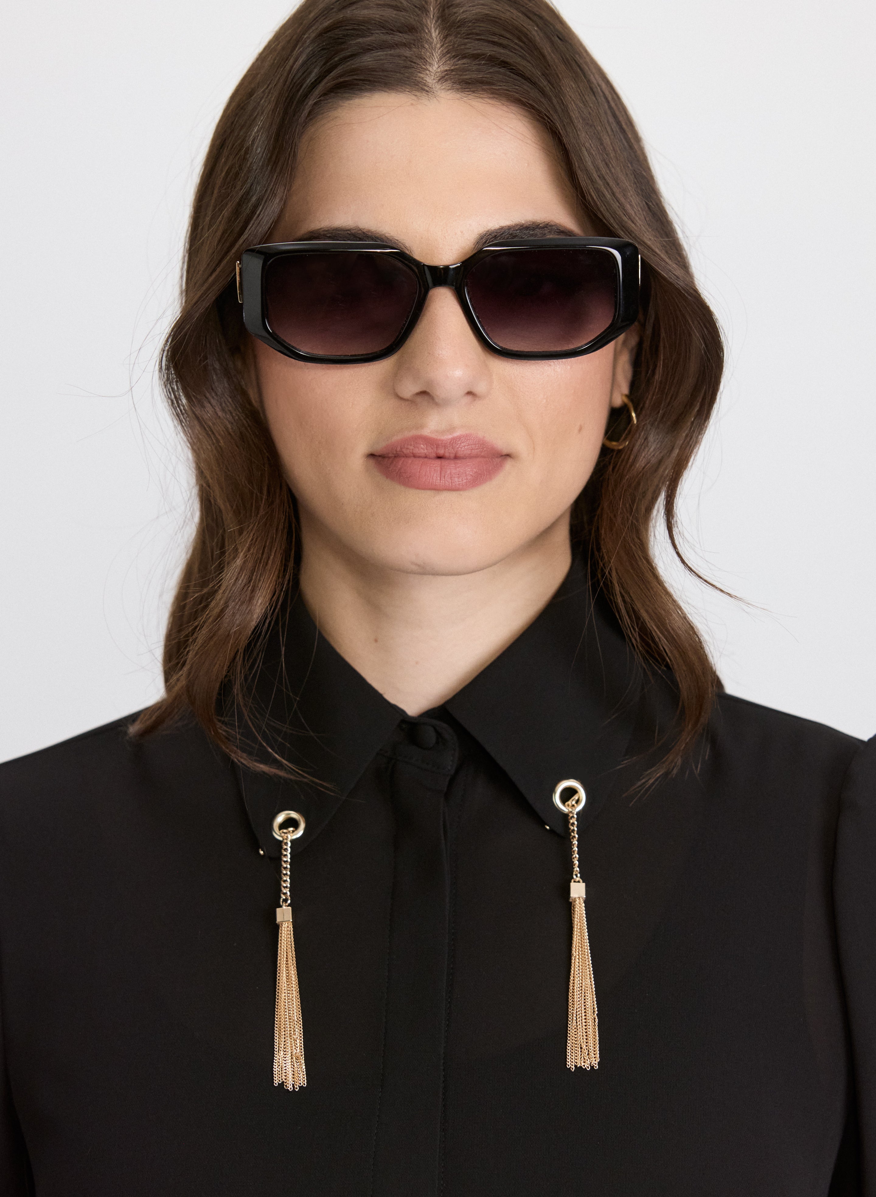 Chain Tassel Detail Blouse