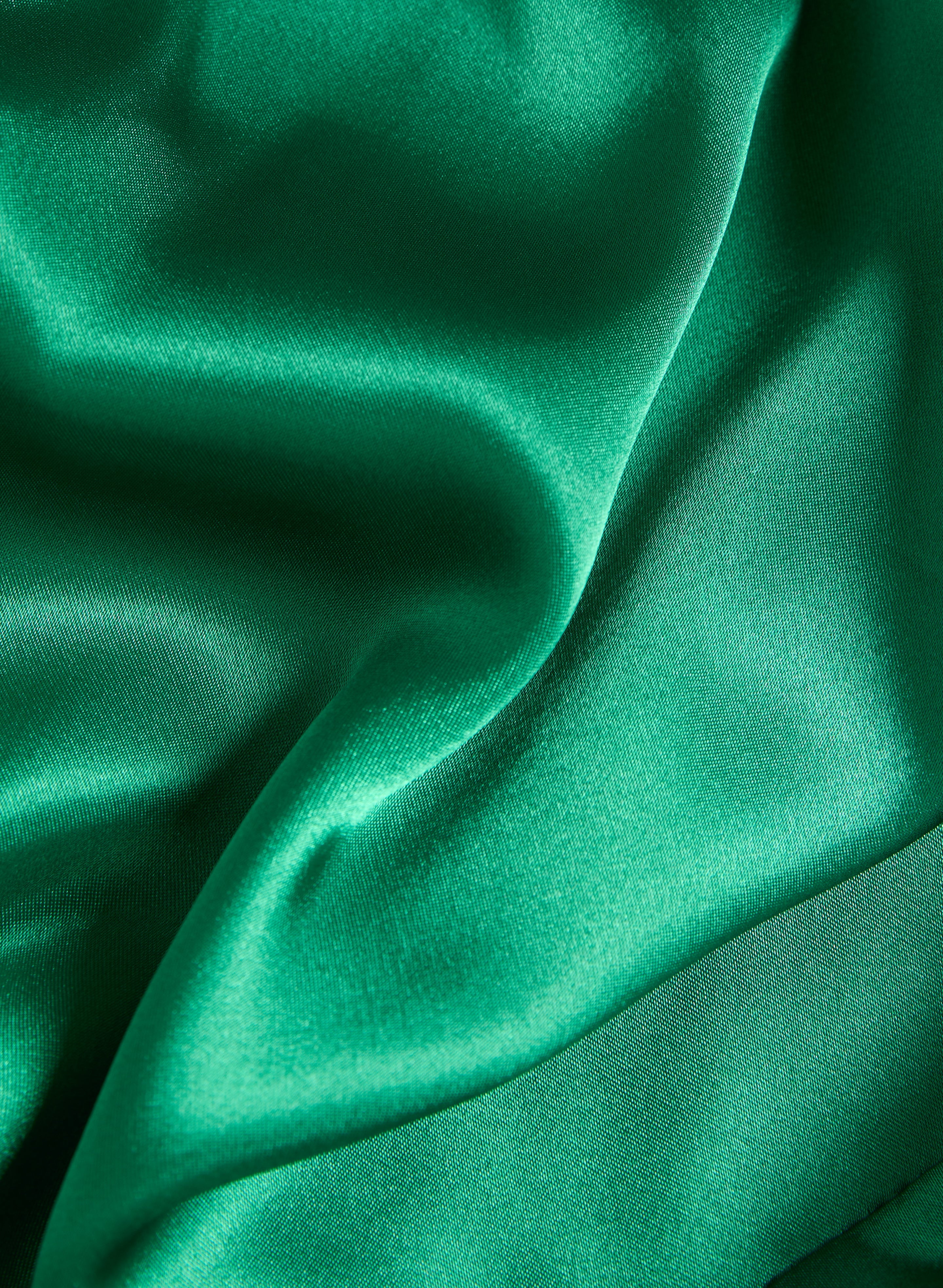 Cowl Back Satin Dress