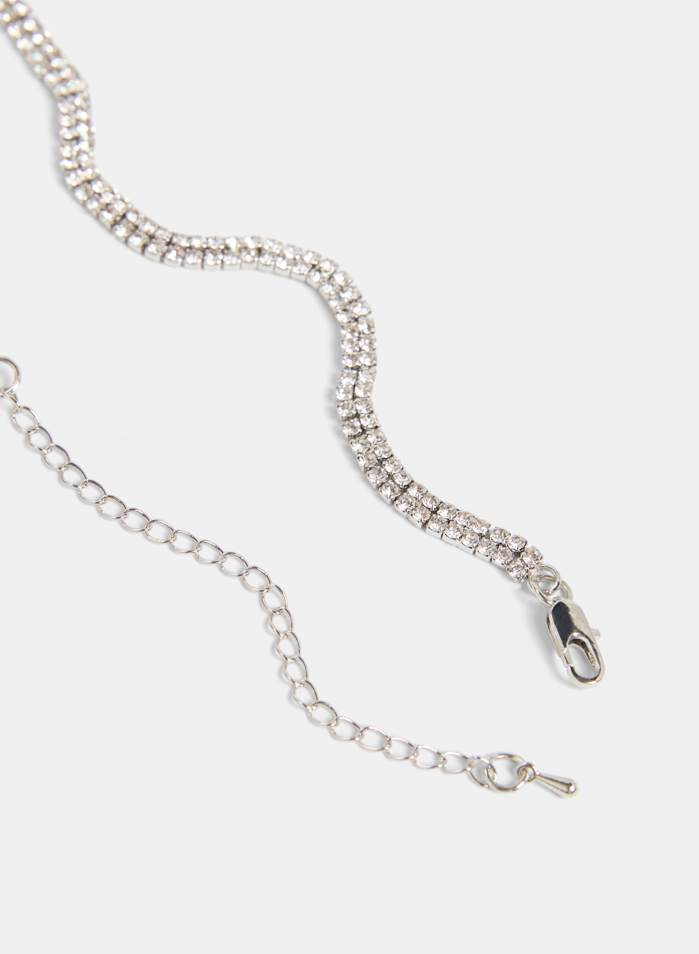 Cubic Zirconia Cascading Necklace