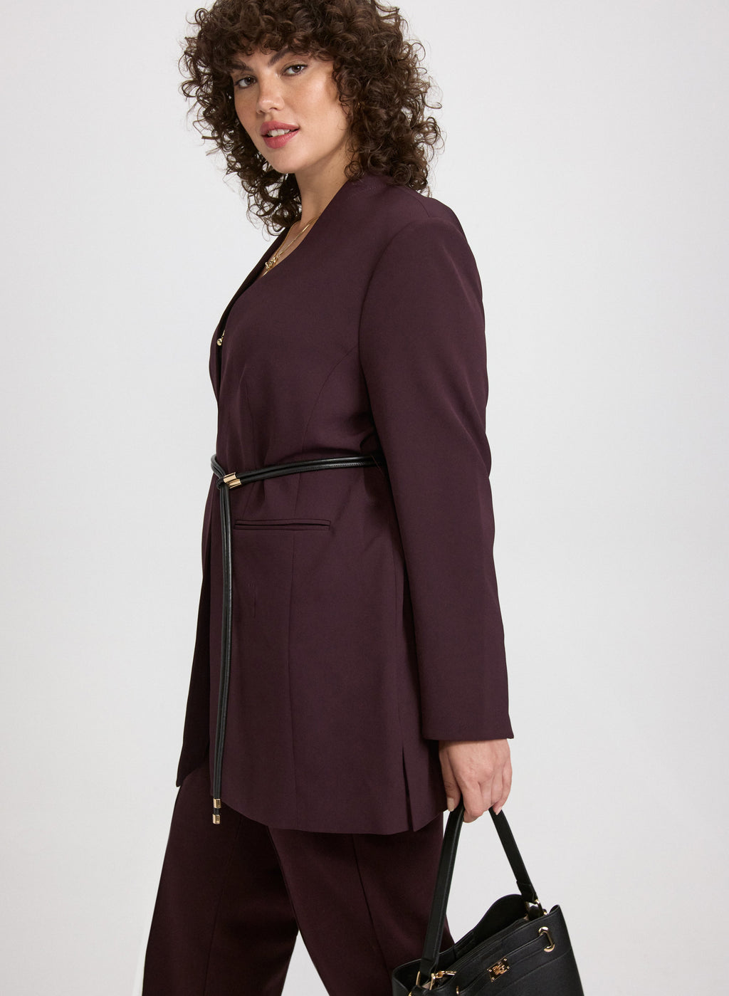 Belted Longline Blazer