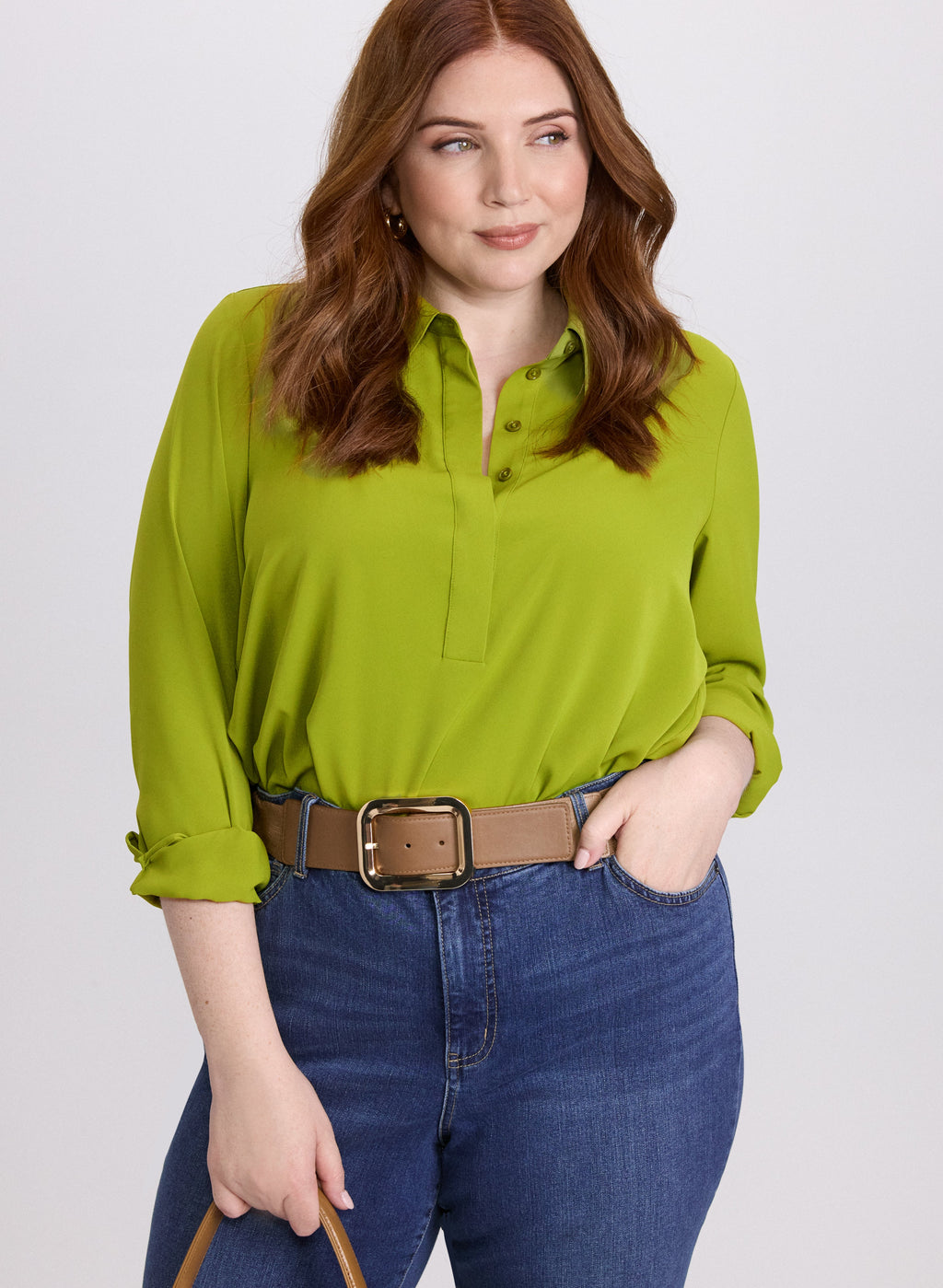 Asymmetric High-Low Hem Blouse