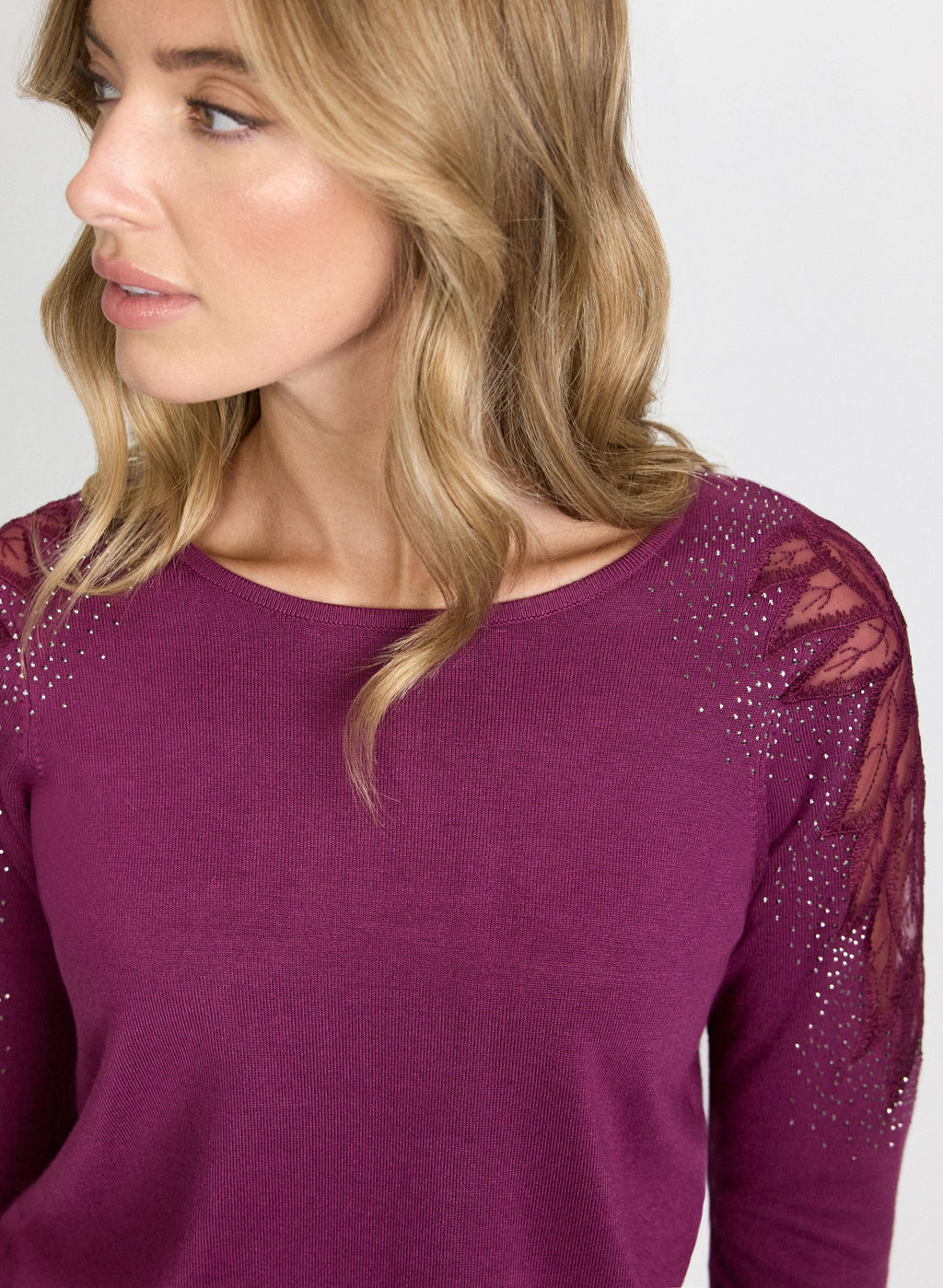 Cut-Out Foliage Sweater