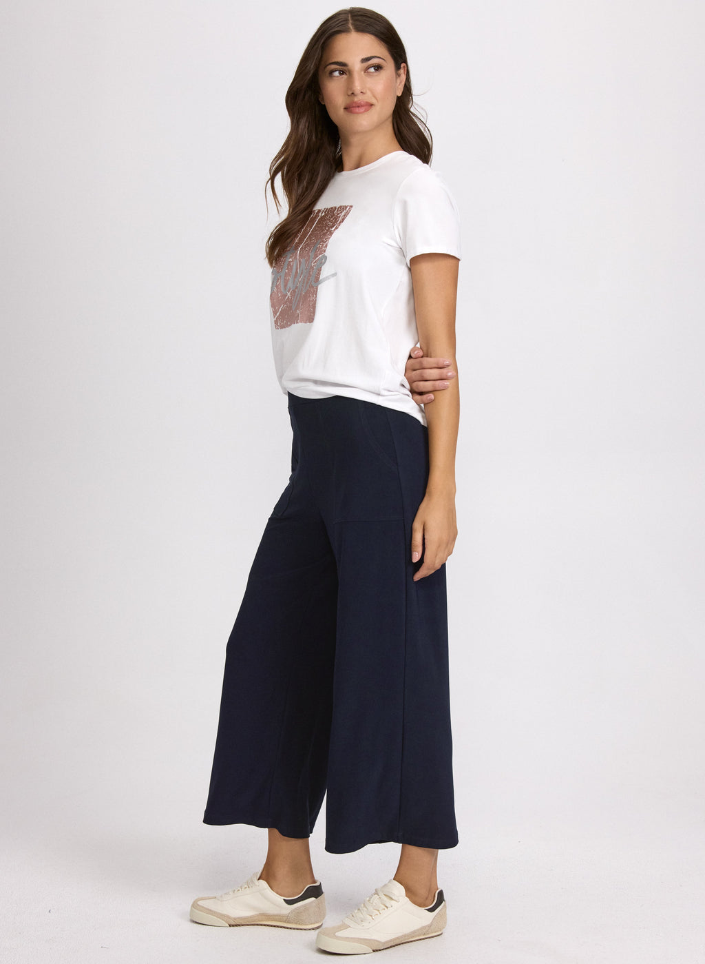 Cropped Pull-On Pants
