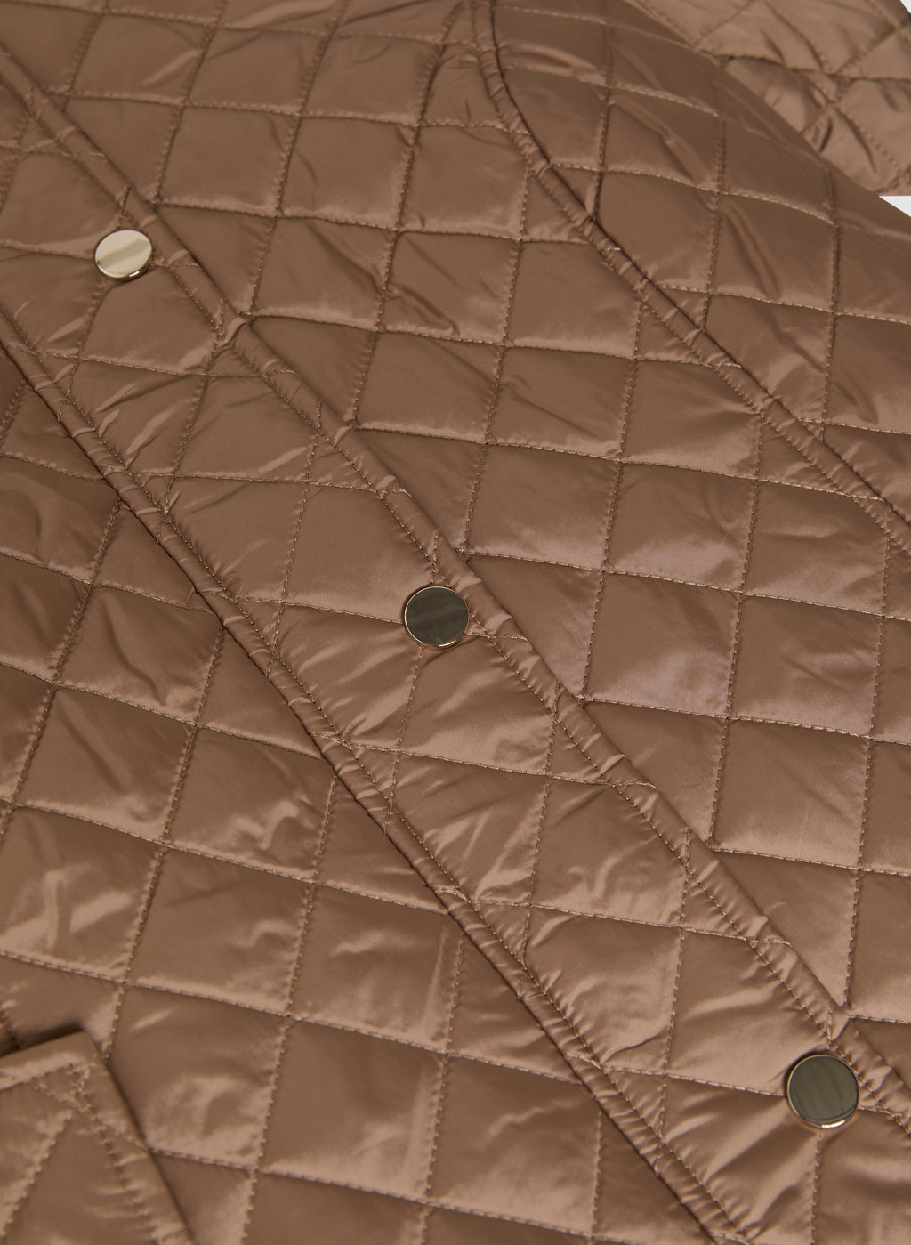 Diamond Quilt Belted Jacket