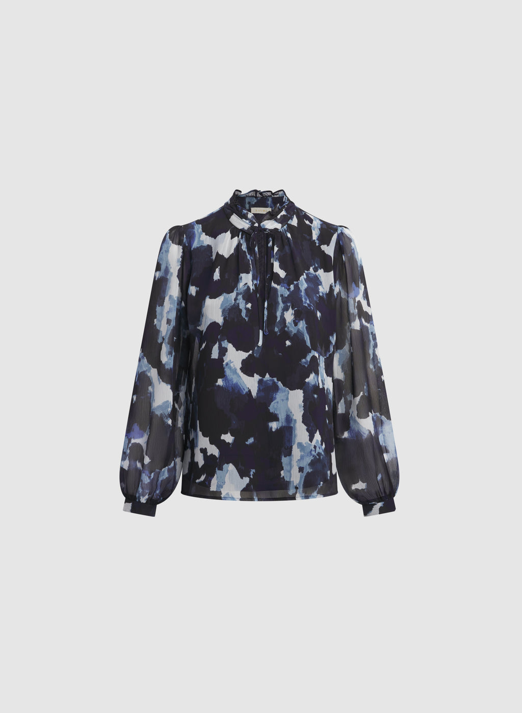 Abstract Wave Print Blouse