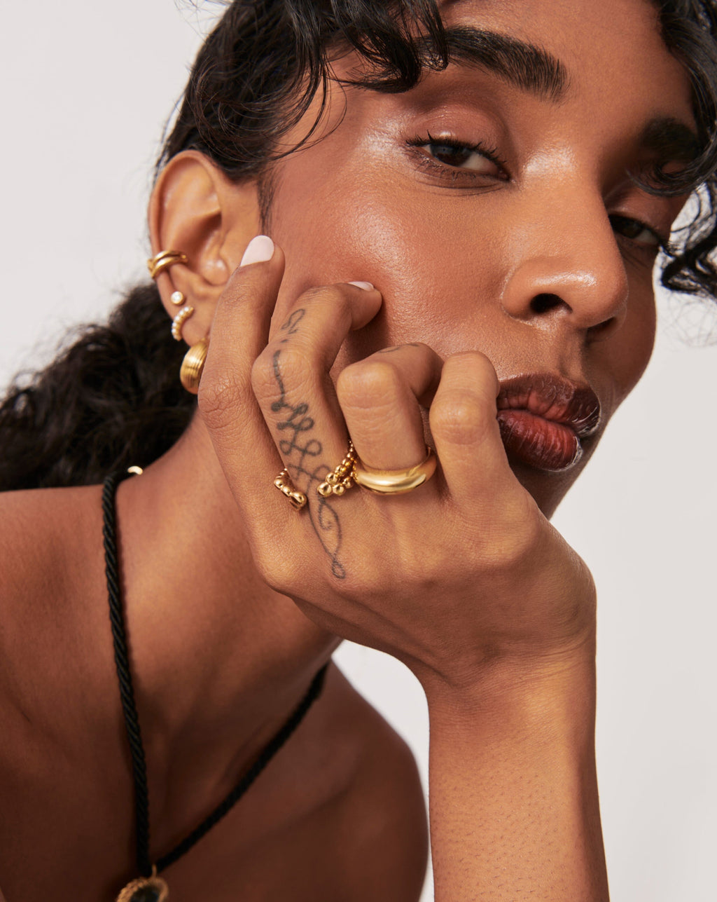 Beaded Open Ring | 18k Gold Vermeil