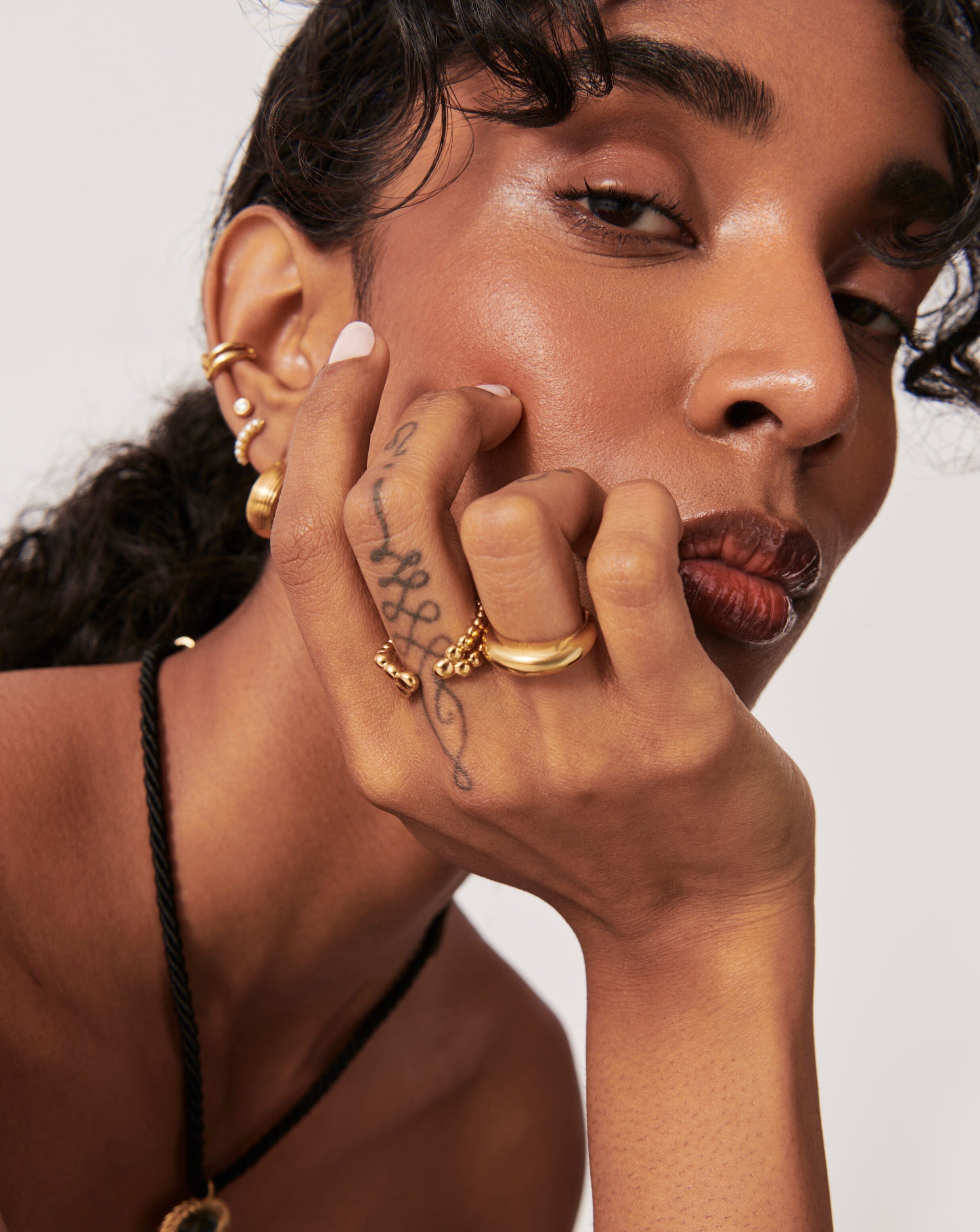 Beaded Open Ring | 18k Gold Vermeil