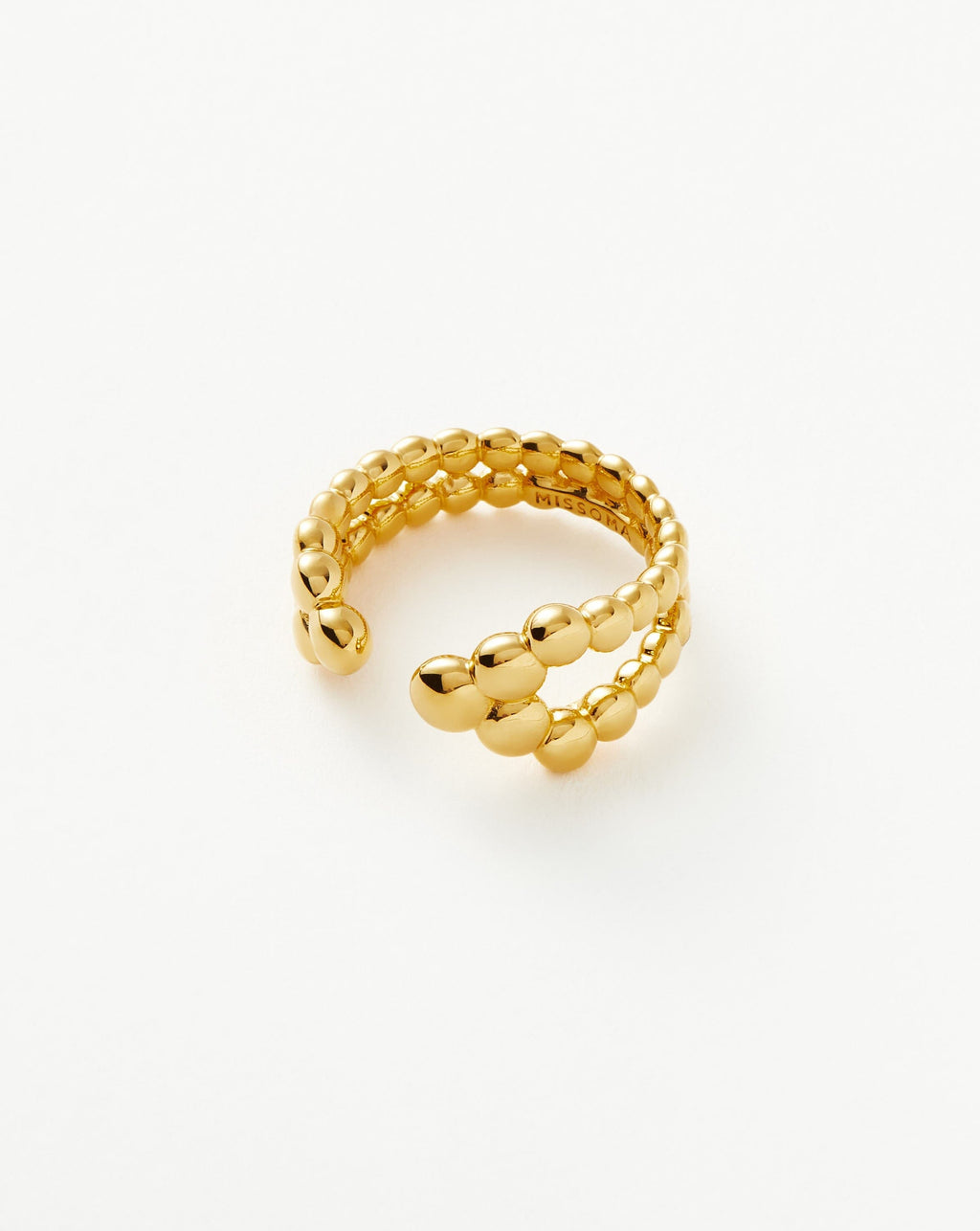 Beaded Open Ring | 18k Gold Vermeil