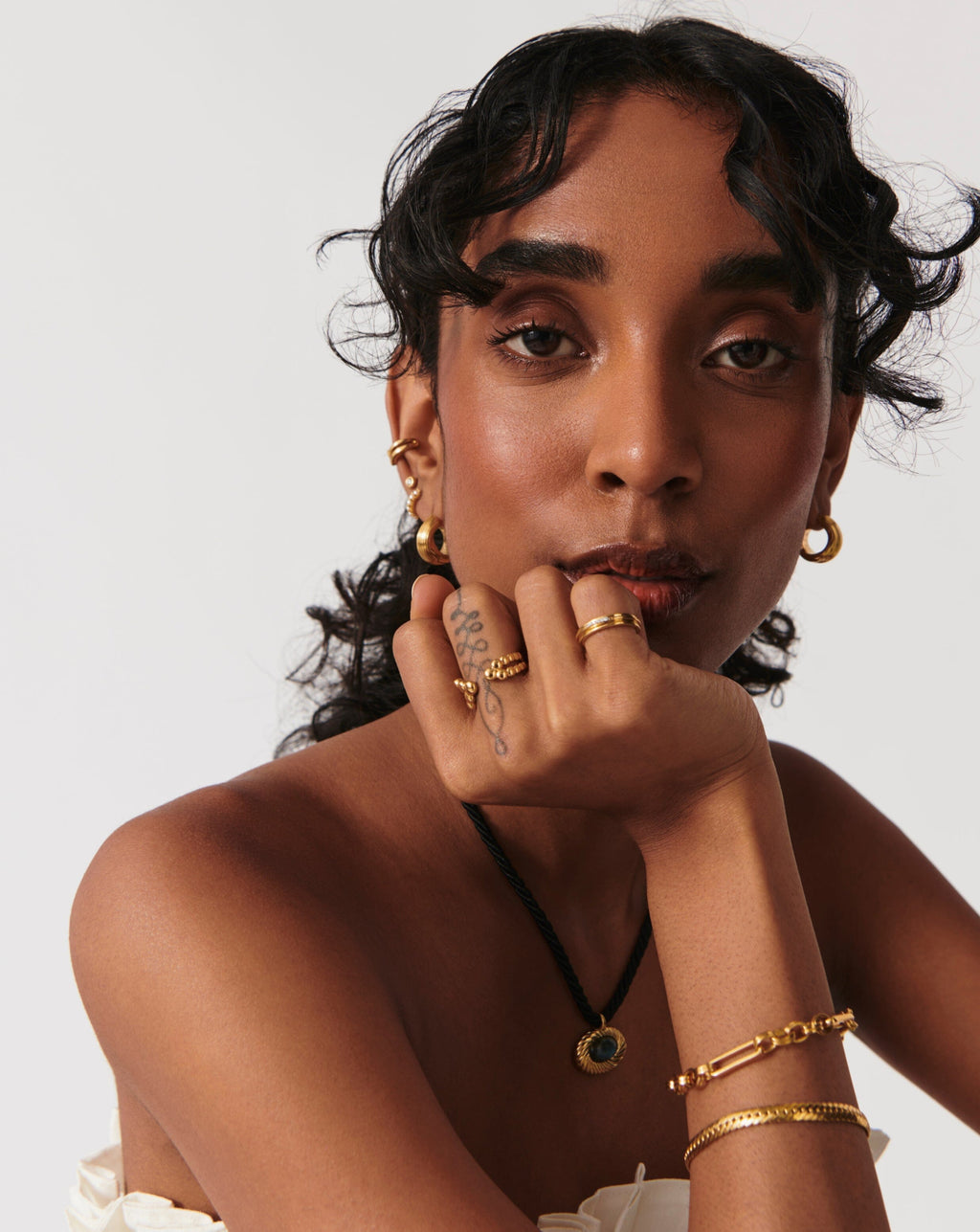 Beaded Open Ring | 18k Gold Vermeil