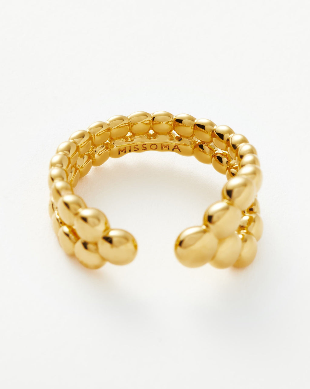 Beaded Open Ring | 18k Gold Vermeil