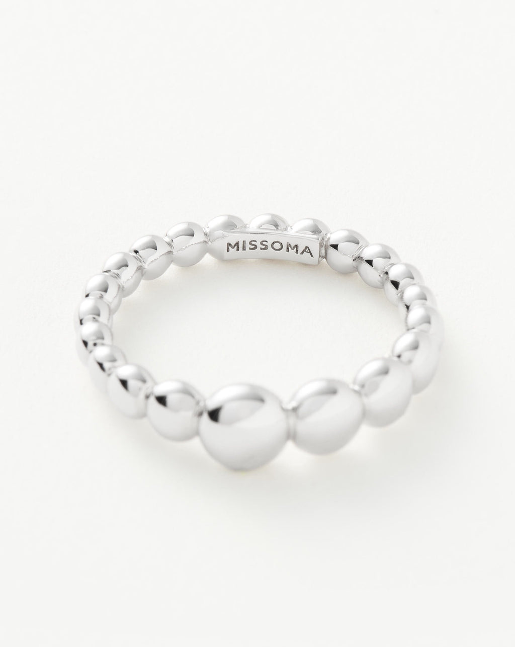 Beaded Stacking Ring | Sterling Silver