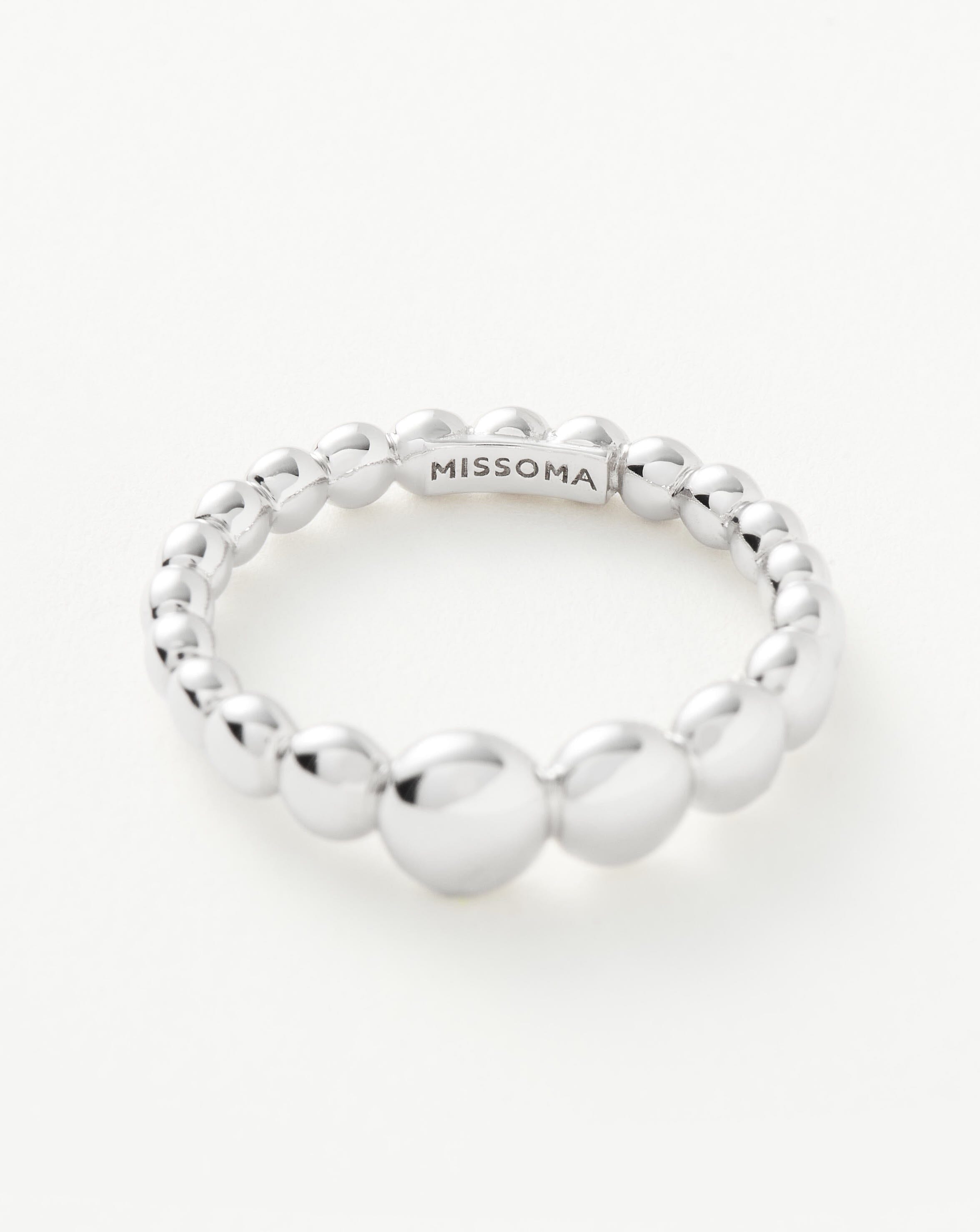 Beaded Stacking Ring | Sterling Silver