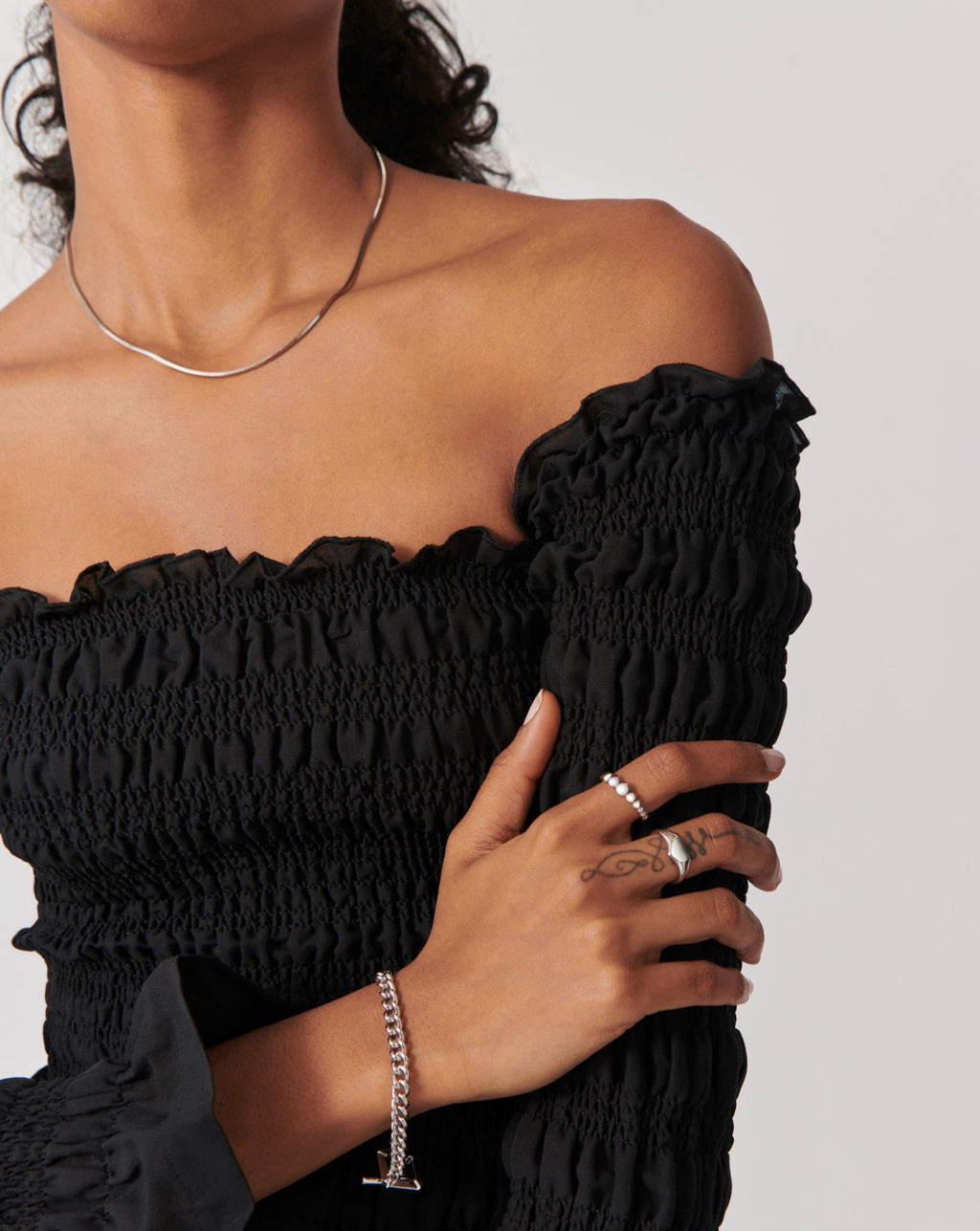 Beaded Stacking Ring | Sterling Silver